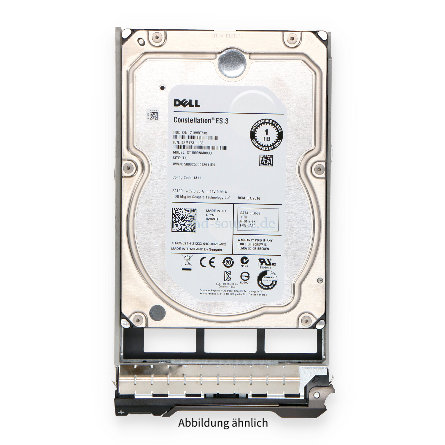 Dell 1TB 7.2k SATA 6G LFF HotPlug HDD W69TH 0W69TH