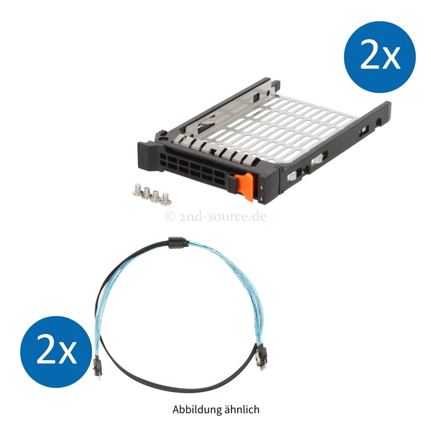 2x Gigabyte 2.5'' SFF Tray Caddy Festplattenrahmen inkl. 2x SAS Cable 25EK3-R18104-I0R 25CFM-760820-A4R