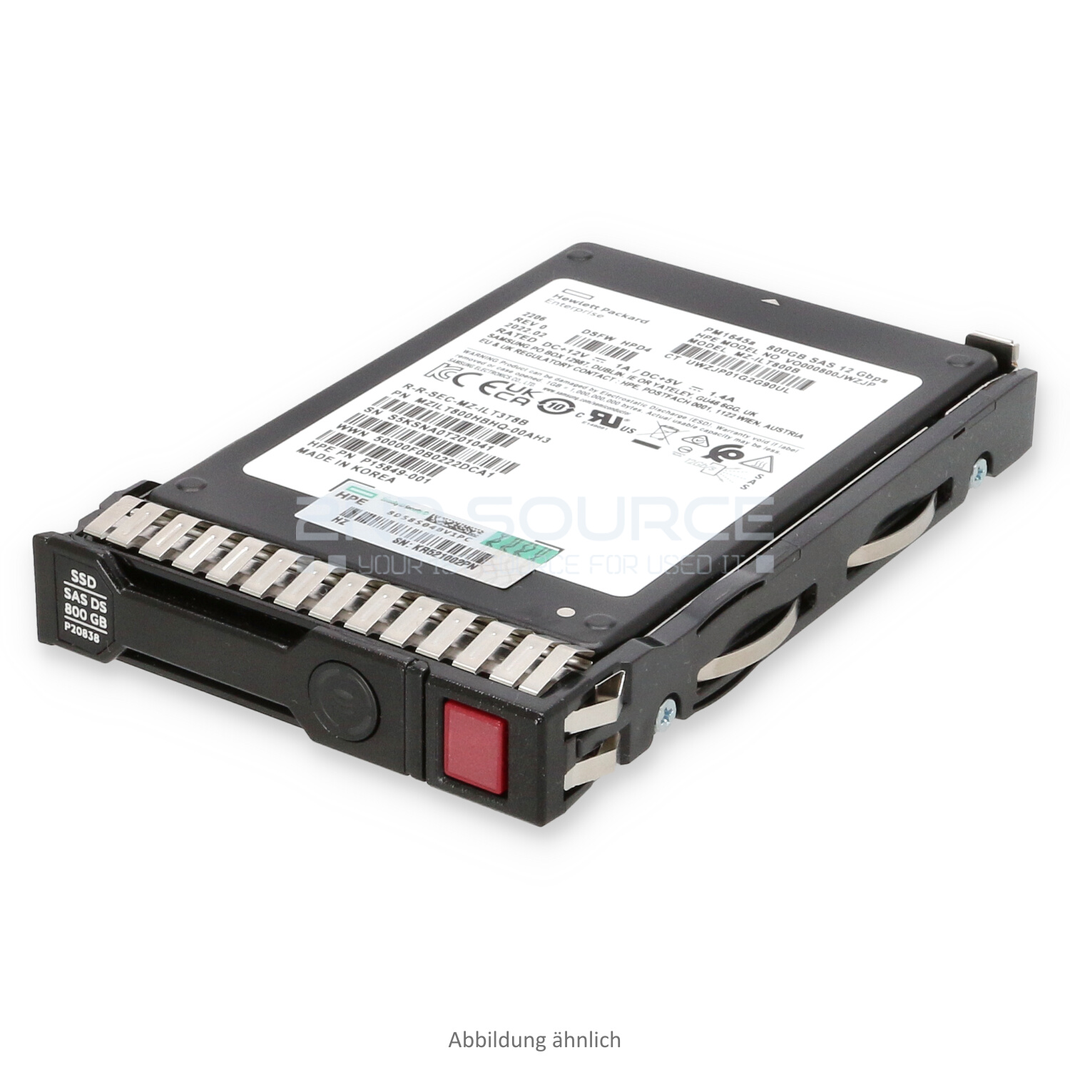 HPE 800GB SAS 12G SFF Mixed Use SC HotPlug SSD P19913-B21 P20838-001