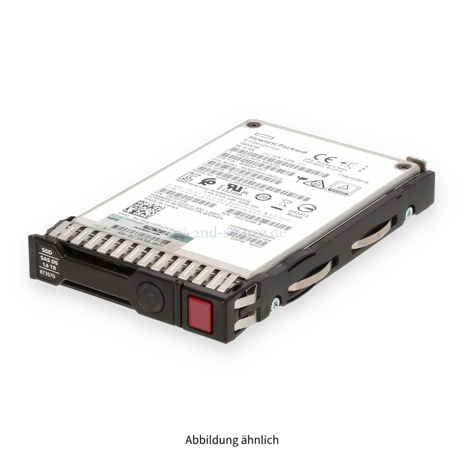 HPE 1.6TB SAS 12G SFF Mixed Use SC HotPlug SSD 873365-B21 873570-001