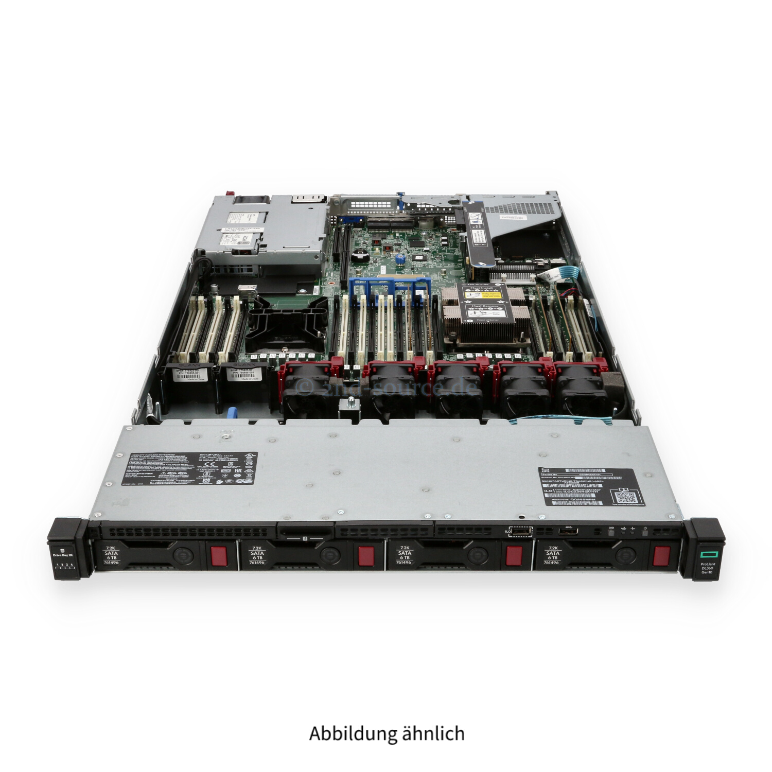 HPE DL360 G10 4xLFF 1P Silver 4114 2.20GHz 10C 64GB S100i 4x 6TB 7.2k SATA 6G LFF (24TB) 1x 500W HPE DL360 G10 4xLFF 1P Silver 4114 2.20GHz 10C 64GB S100i 4x 6TB 7.2k SATA 6G LFF (24TB) 1x 500W