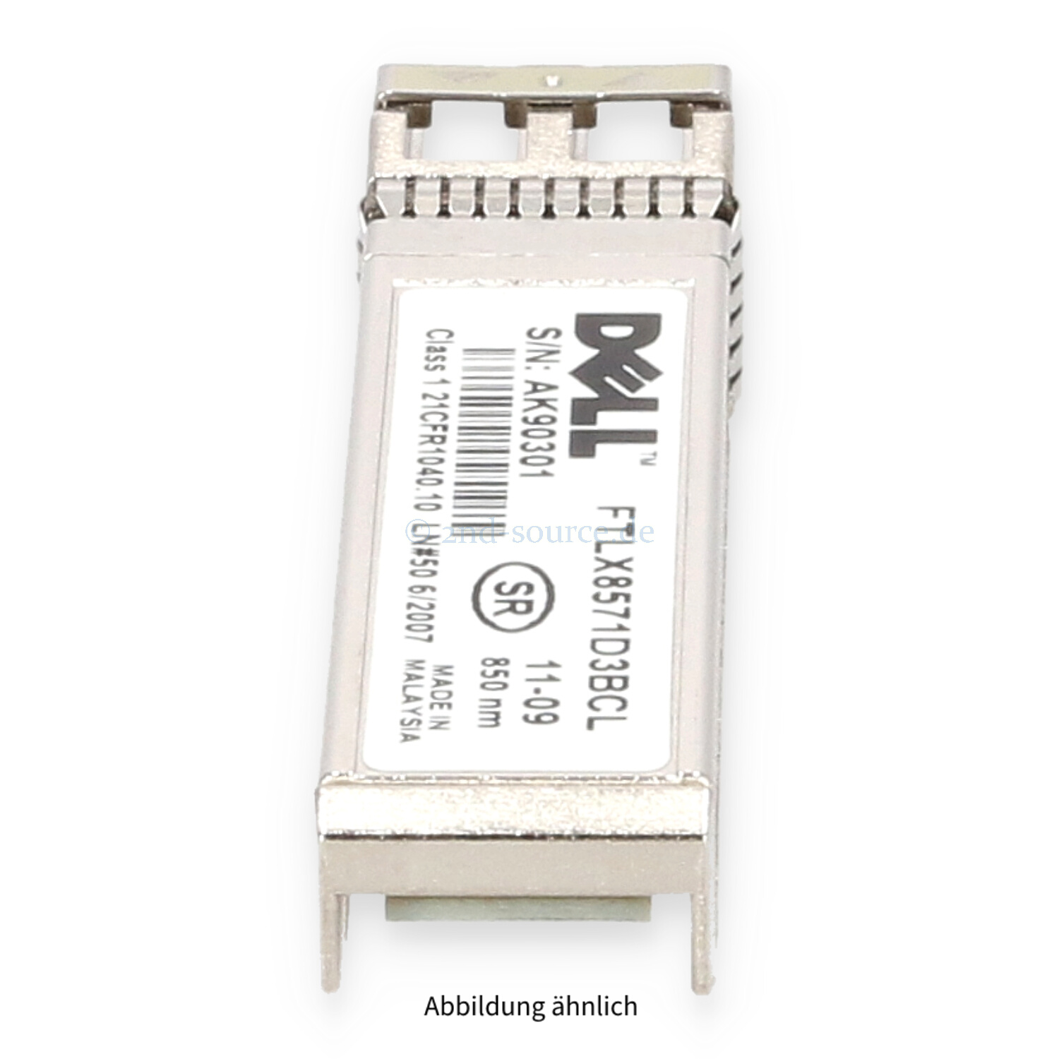 Dell 10GBase-SR/SW SFP+ 850nm Ethernet Transceiver Module 0N743D Dell 10GBase-SR/SW SFP+ 850nm Ethernet Transceiver Module 0N743D