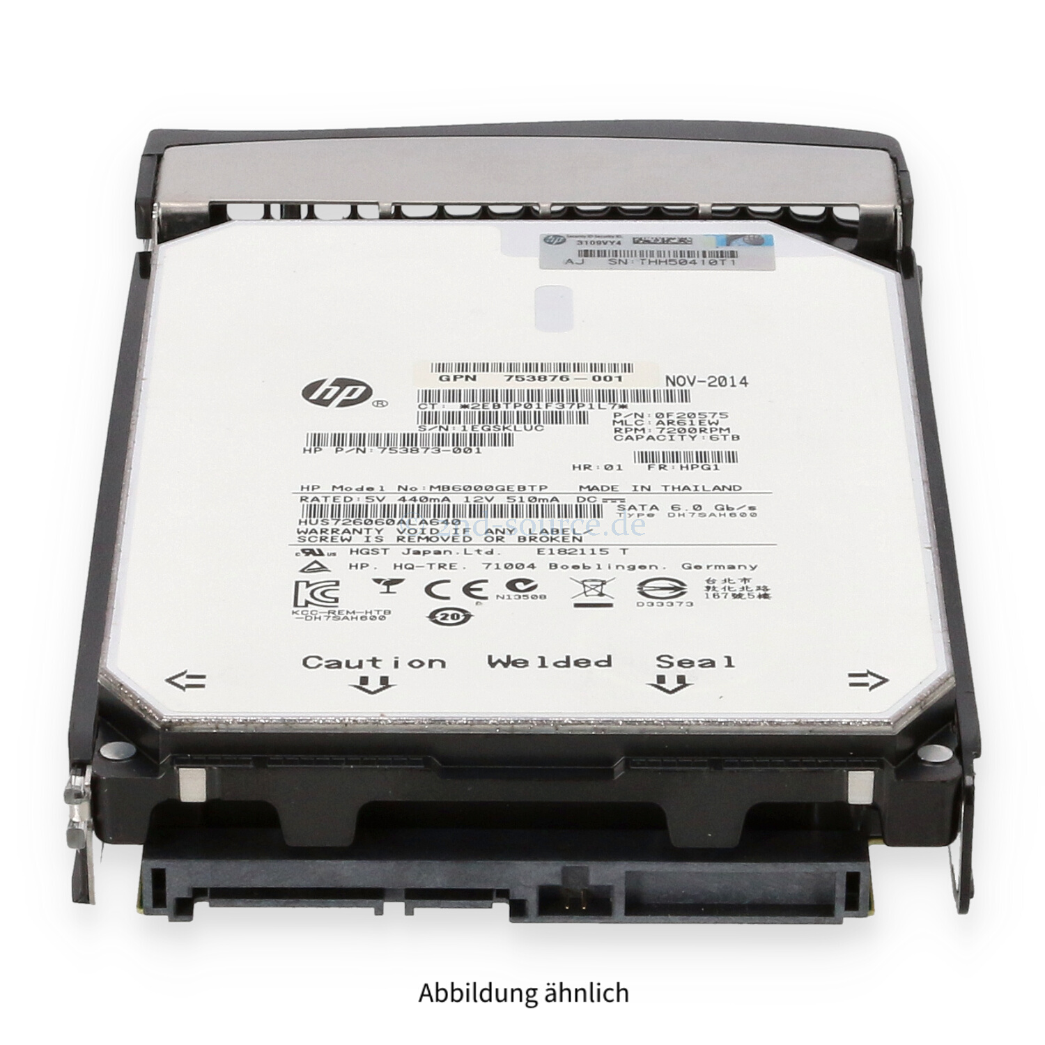 HGST 6TB 7.2k SATA 6G LFF HotPlug HDD kompatibel zu HDD-T6000-HUS726060ALA64 HGST 6TB 7.2k SATA 6G LFF HotPlug HDD kompatibel zu HDD-T6000-HUS726060ALA64
