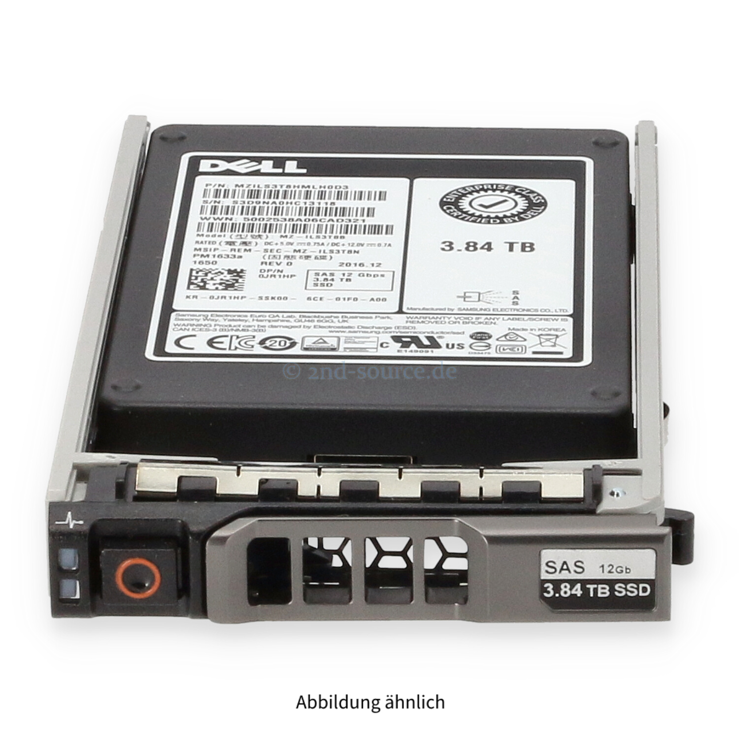 Dell 3.84TB SAS 12G SFF Read Intensive HotPlug SSD JR1HP 0JR1HP