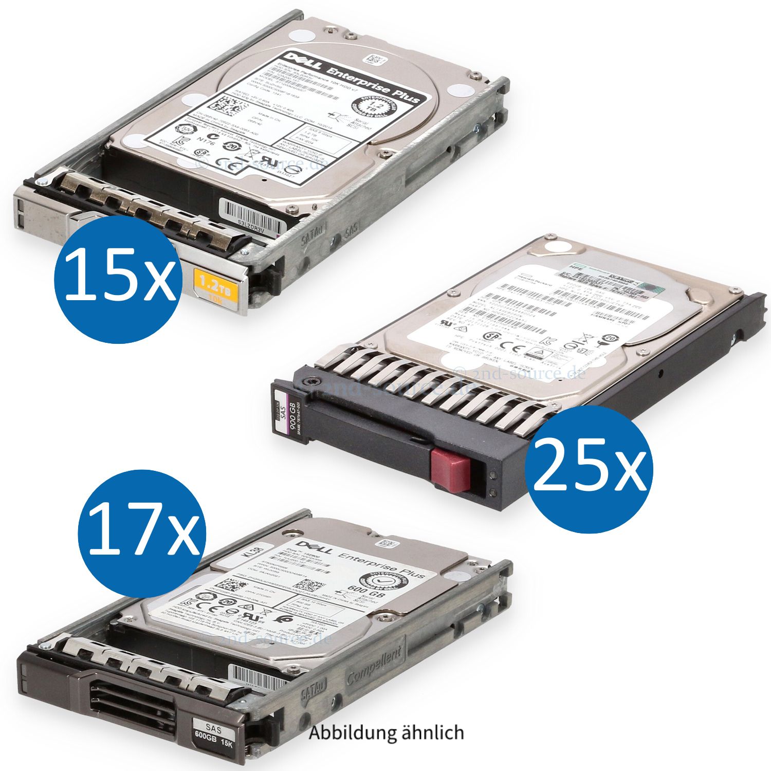 HDD Bundle - 25x HPE & 32x DELL Festplatten