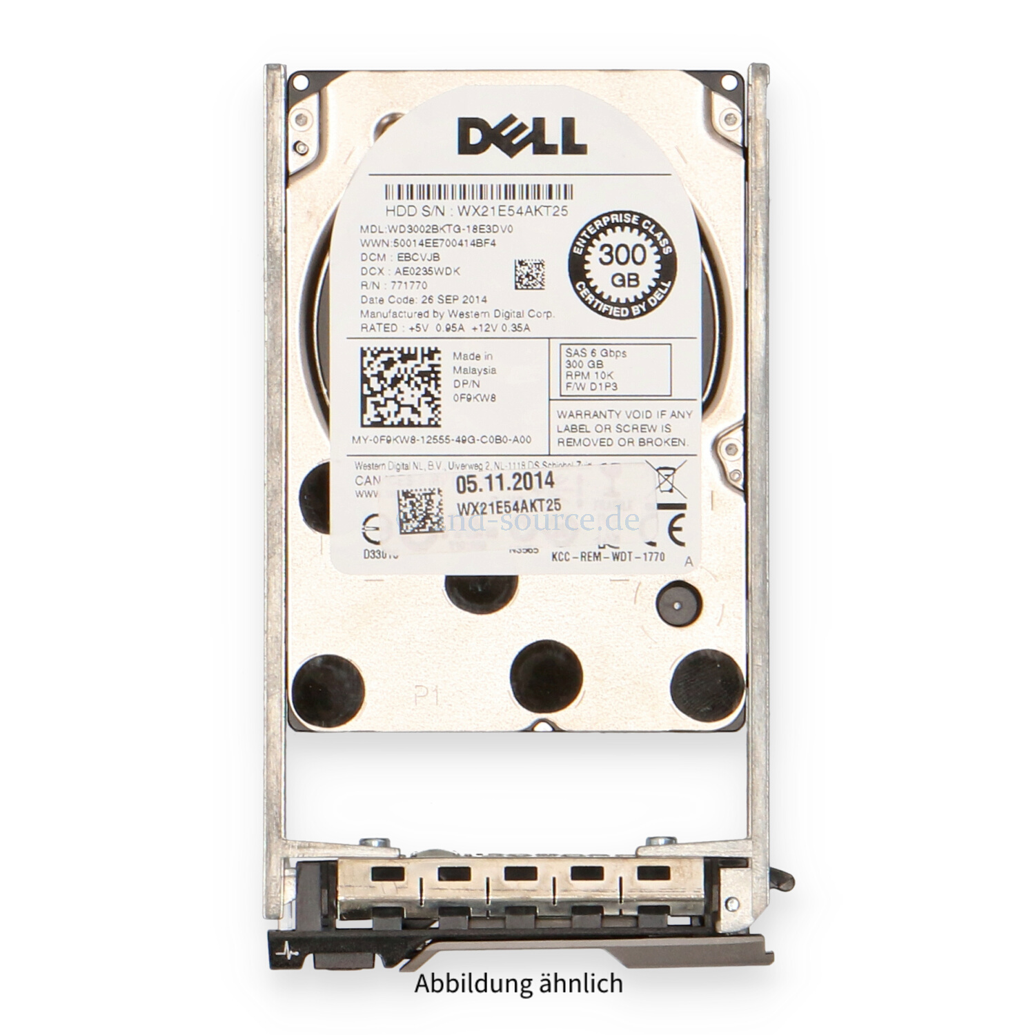 Dell 300GB 10k SAS 6G SFF HotPlug HDD F9KW8 0F9KW8