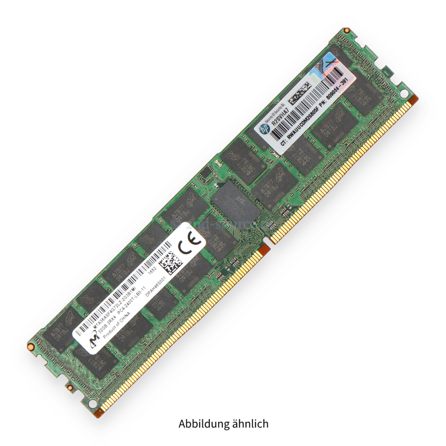 HPE 32GB PC4-19200T-L DIMM Dual Rank x4 (DDR4-2400) Registered ECC 805353-B21 819414-001 809084-091