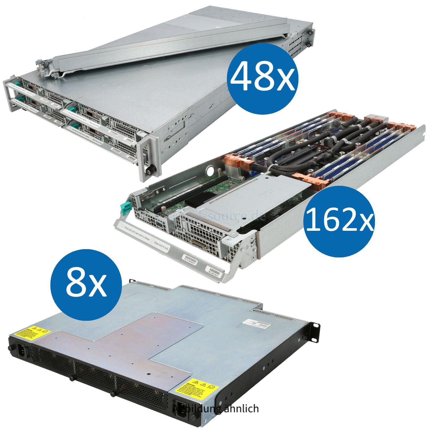 48x Intel S9248WK1HLC Server, 162x Compute Node 2P Platinum 9242 0GB und 8x OPA Edge 100 48x QSFP28 100GbE Switch