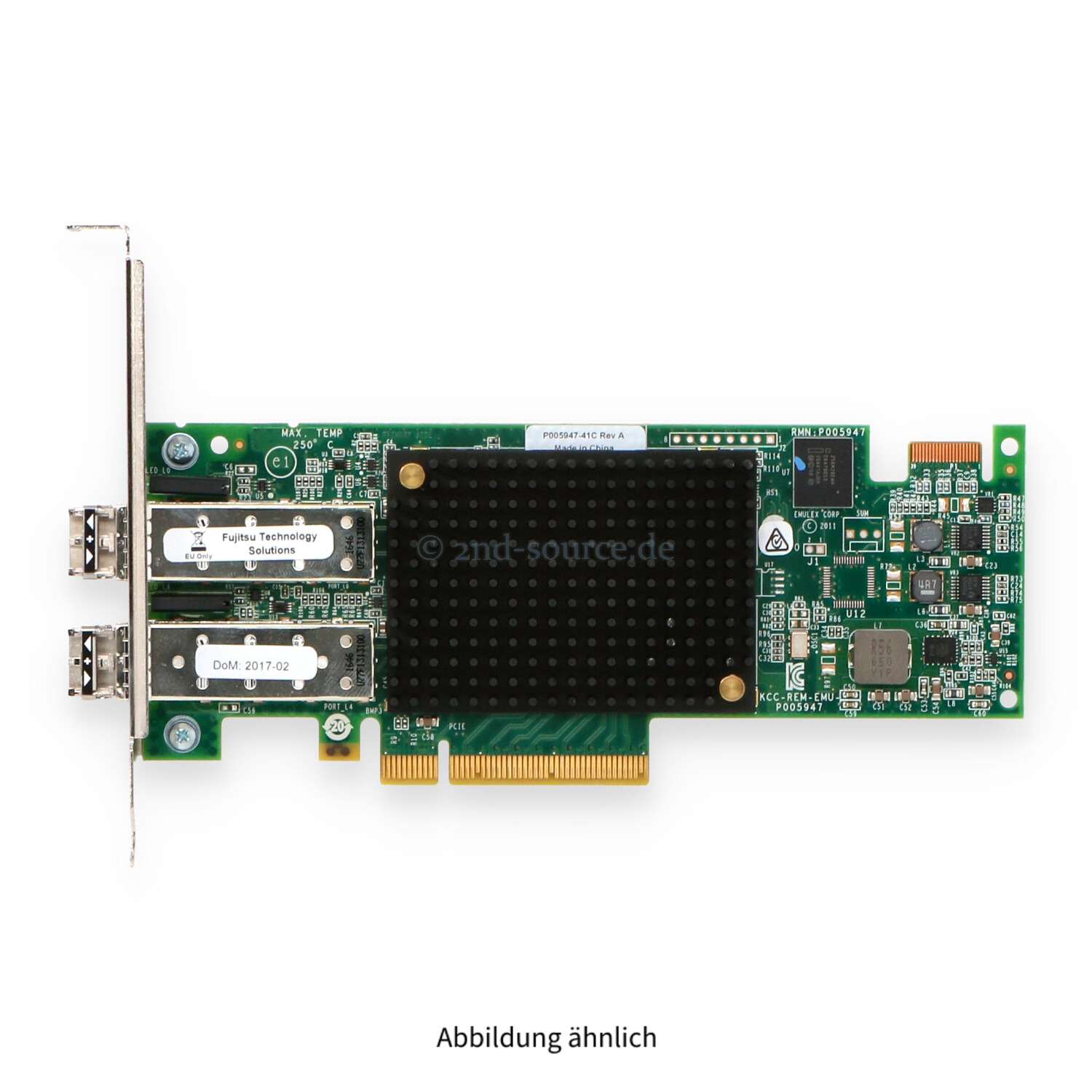 Fujitsu Emulex LightPulse LPE16002 2x 16GB SFP+ Fibre Channel PCIe HBA High Profile S26361-F4994-L502 A3C40157682 38034969