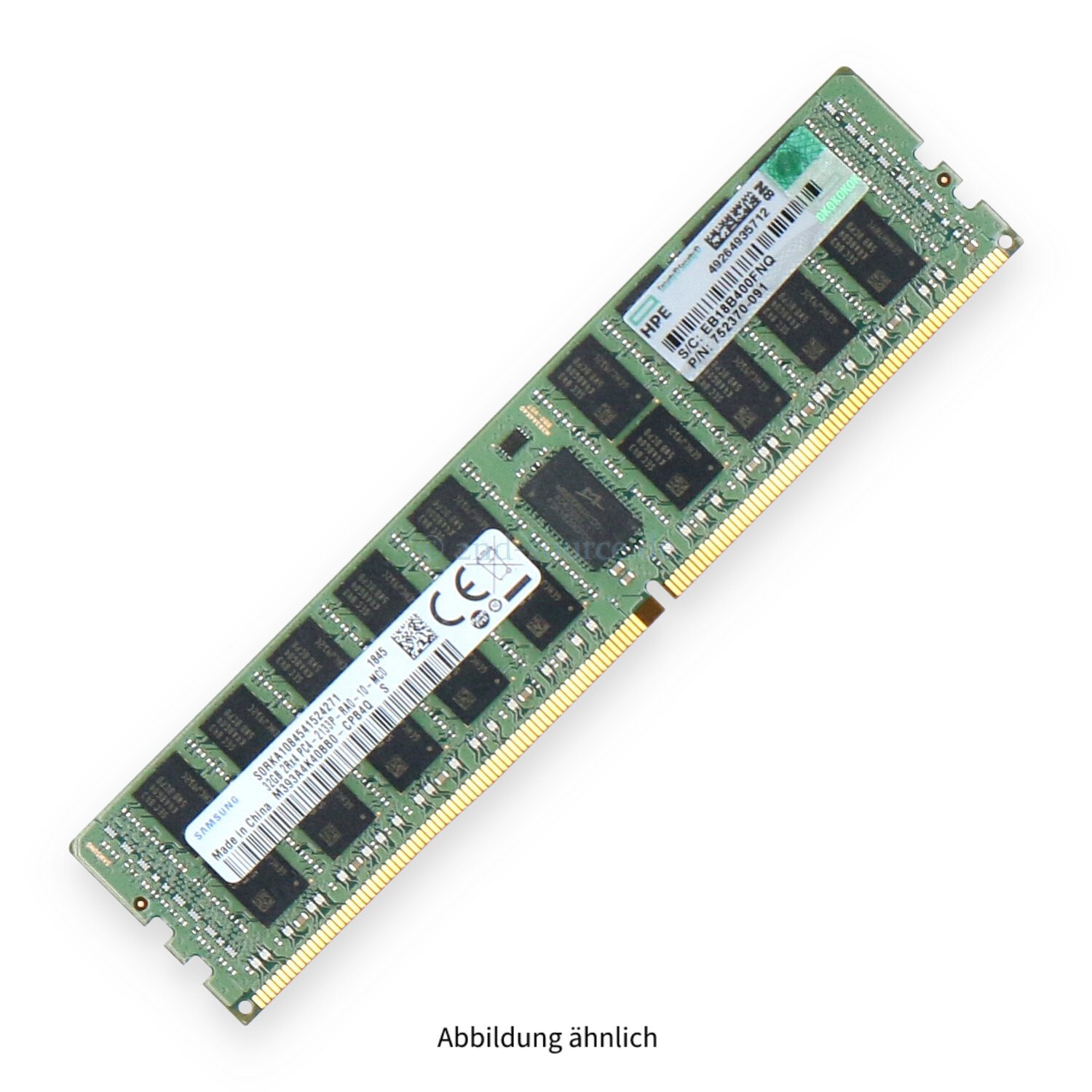 HPE 32GB PC4-17000P-R DIMM Dual Rank x4 (DDR4-2133) Registered ECC 728629-B21 774175-001 752370-091