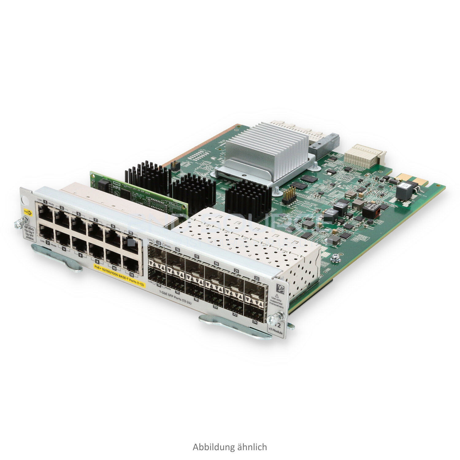 HPE Aruba 12x1000Base-T PoE+ 12xSFP 1GBase MACsec v3 zl2 Module J9989A