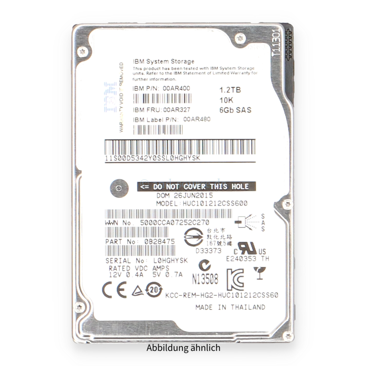 Hitachi 1.2TB 10k SAS 6G SFF HDD HUC101212CSS600 Hitachi 1.2TB 10k SAS 6G SFF HDD HUC101212CSS600