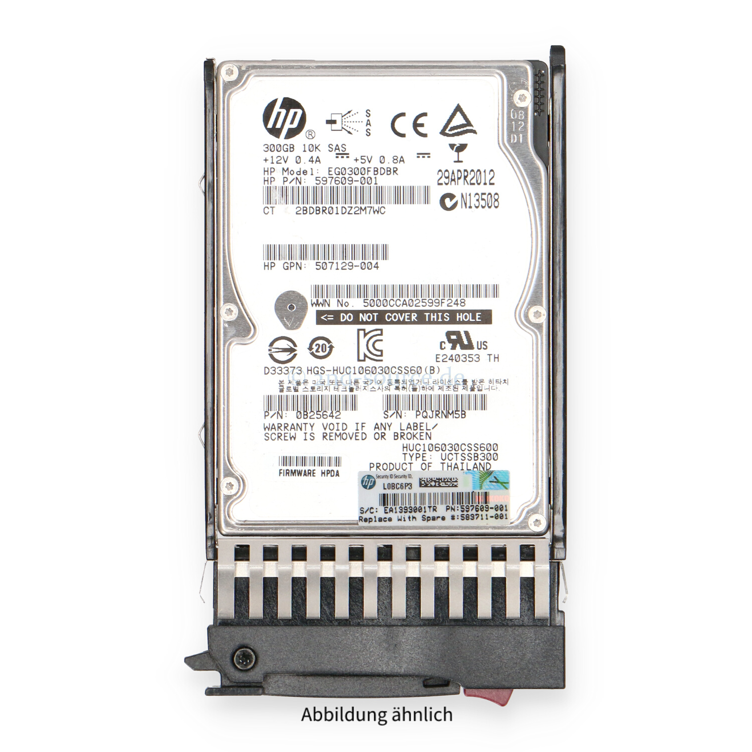 HPE EVA 300GB 10k SAS 6G SFF DP HotPlug HDD P6300 M6625 AP875A 583711-001