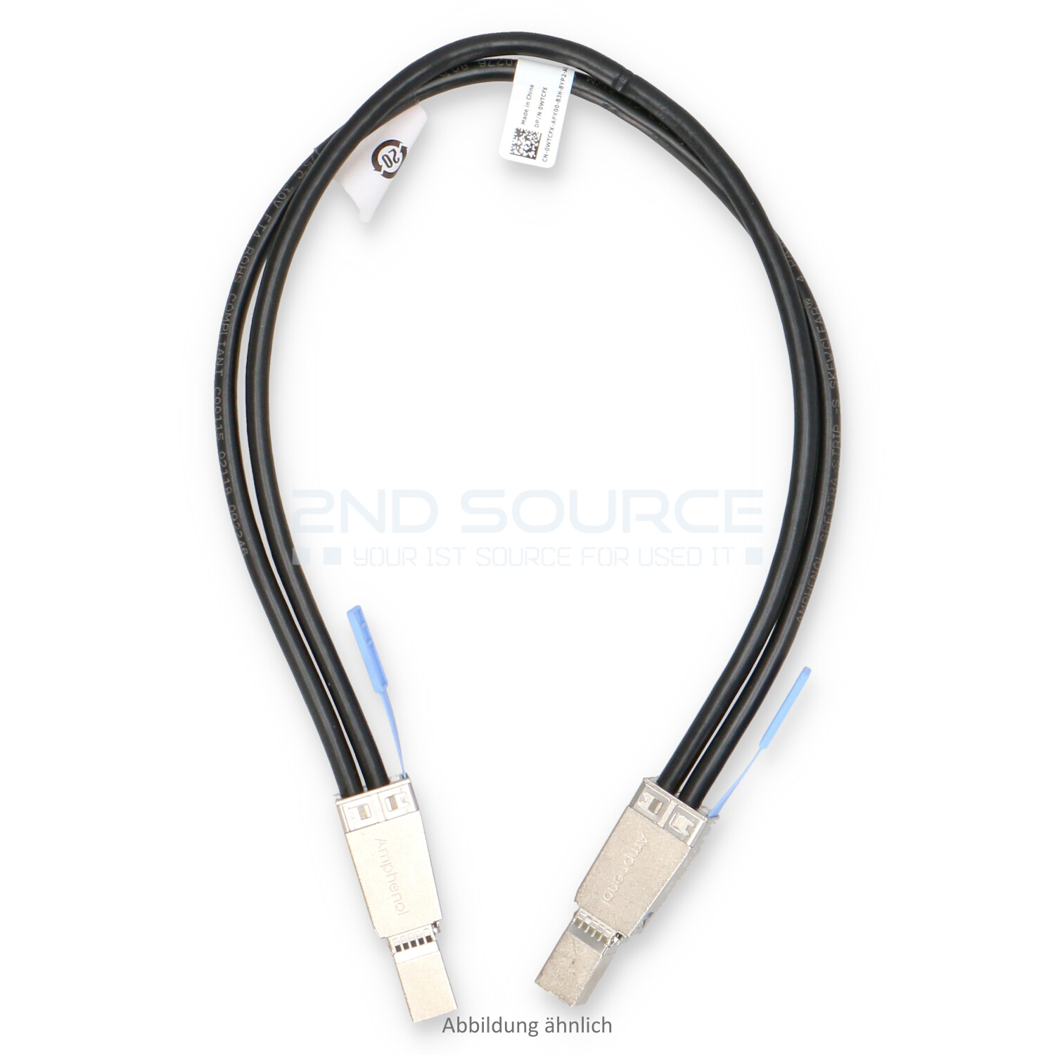 Dell 0.5m 12G Mini SAS SFF-8644 to SFF-8644 Cable WTCFX 0WTCFX