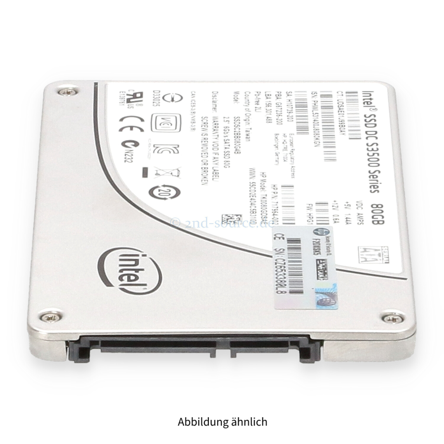 HPE 80GB SATA 6G SFF Value Endurance SSD 734562-001