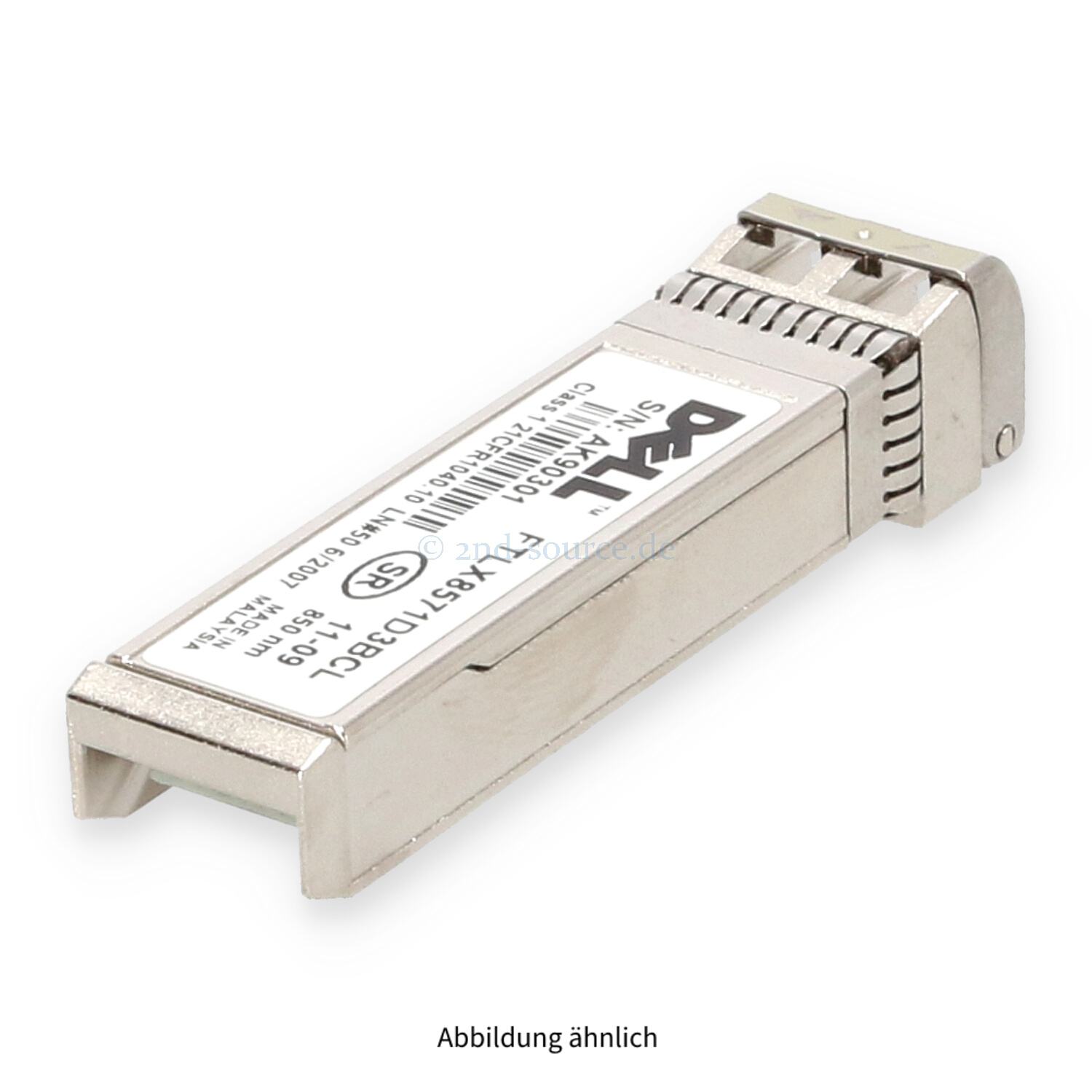 Dell 10GBase-SR/SW SFP+ 850nm Ethernet Transceiver Module 0N743D Dell 10GBase-SR/SW SFP+ 850nm Ethernet Transceiver Module 0N743D