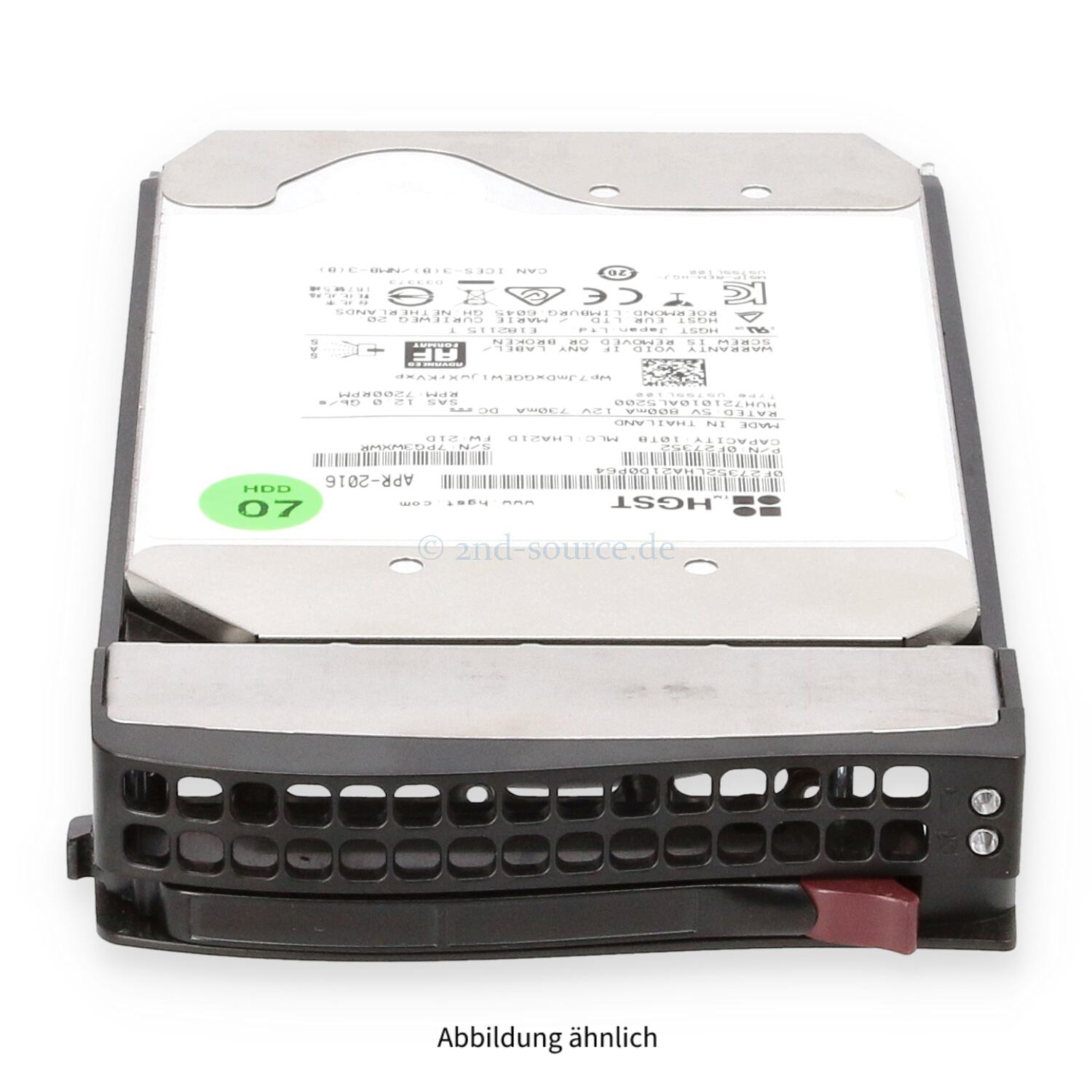 Supermicro 10TB 7.2k SAS 12G LFF HotPlug HDD HDD-A10T-HUH721010AL5200