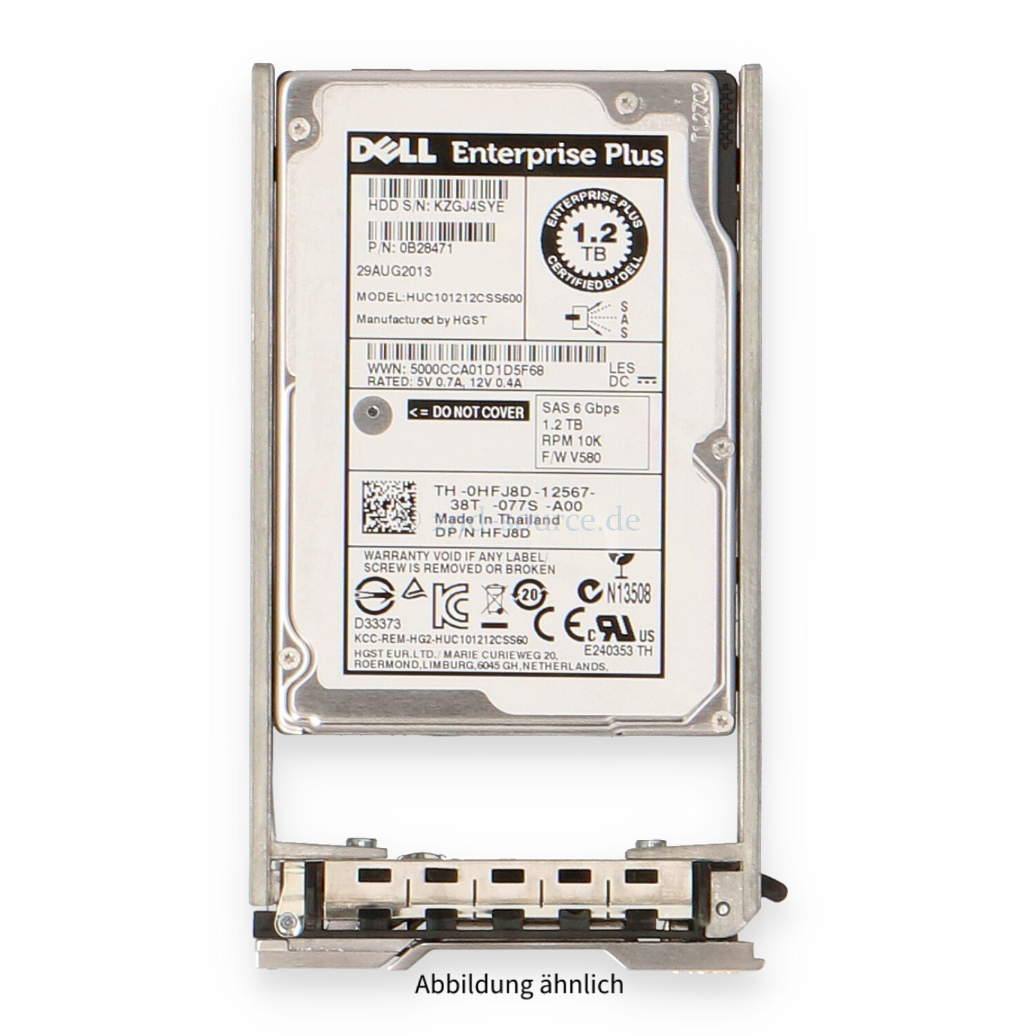 Dell 1.2TB 10k SAS 6G SFF HotPlug HDD EqualLogic HFJ8D 0HFJ8D