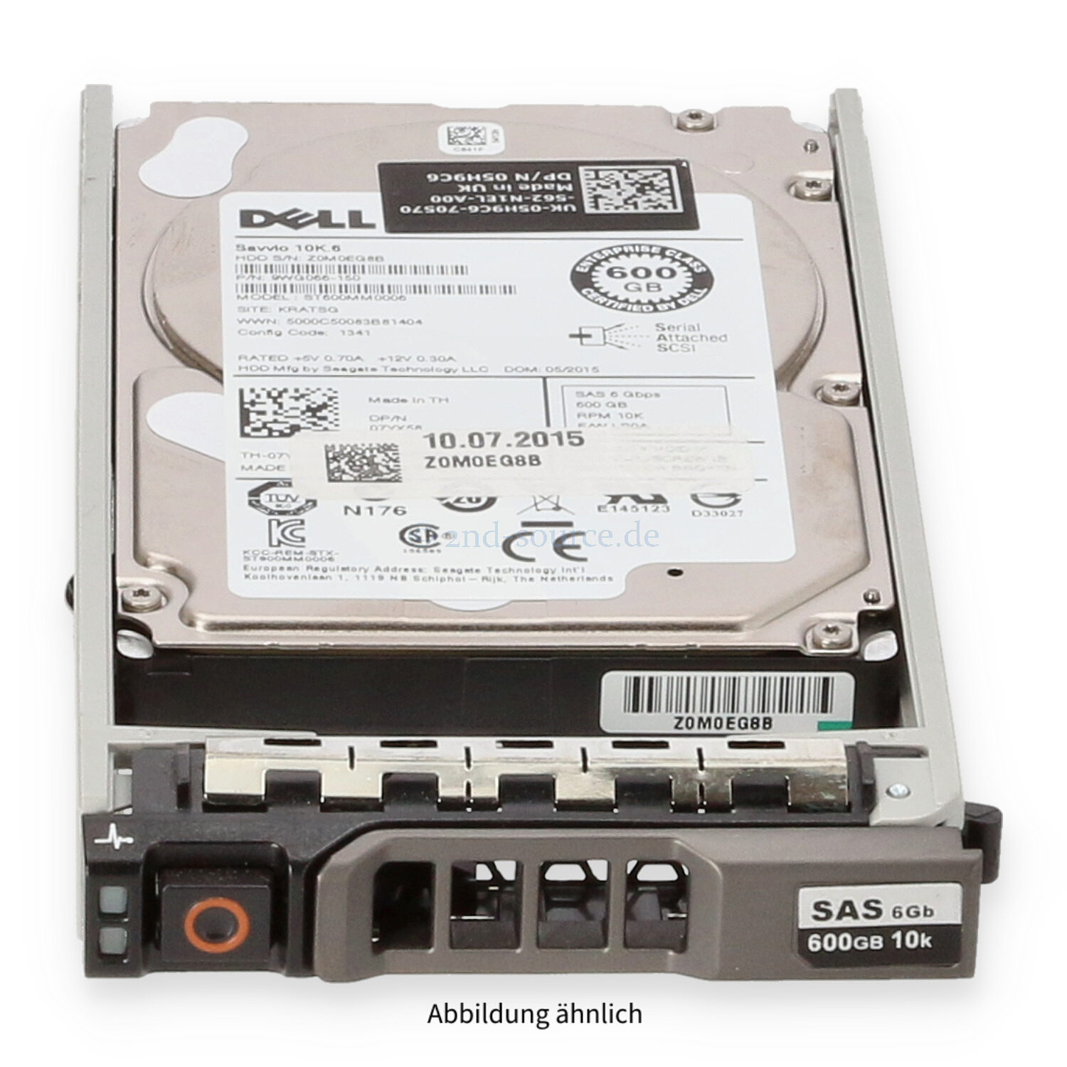 Dell 600GB 10k SAS 6G SFF HotPlug HDD 7YX58 07YX58