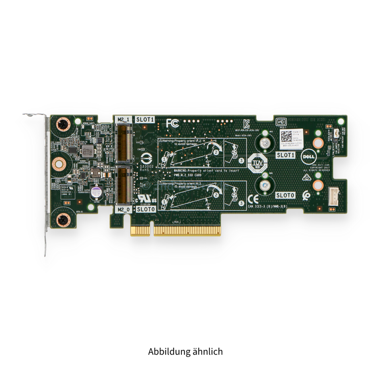 Dell BOSS M.2 Solid State Storage Adapter PCIe Low Profile K4D64 0K4D64
