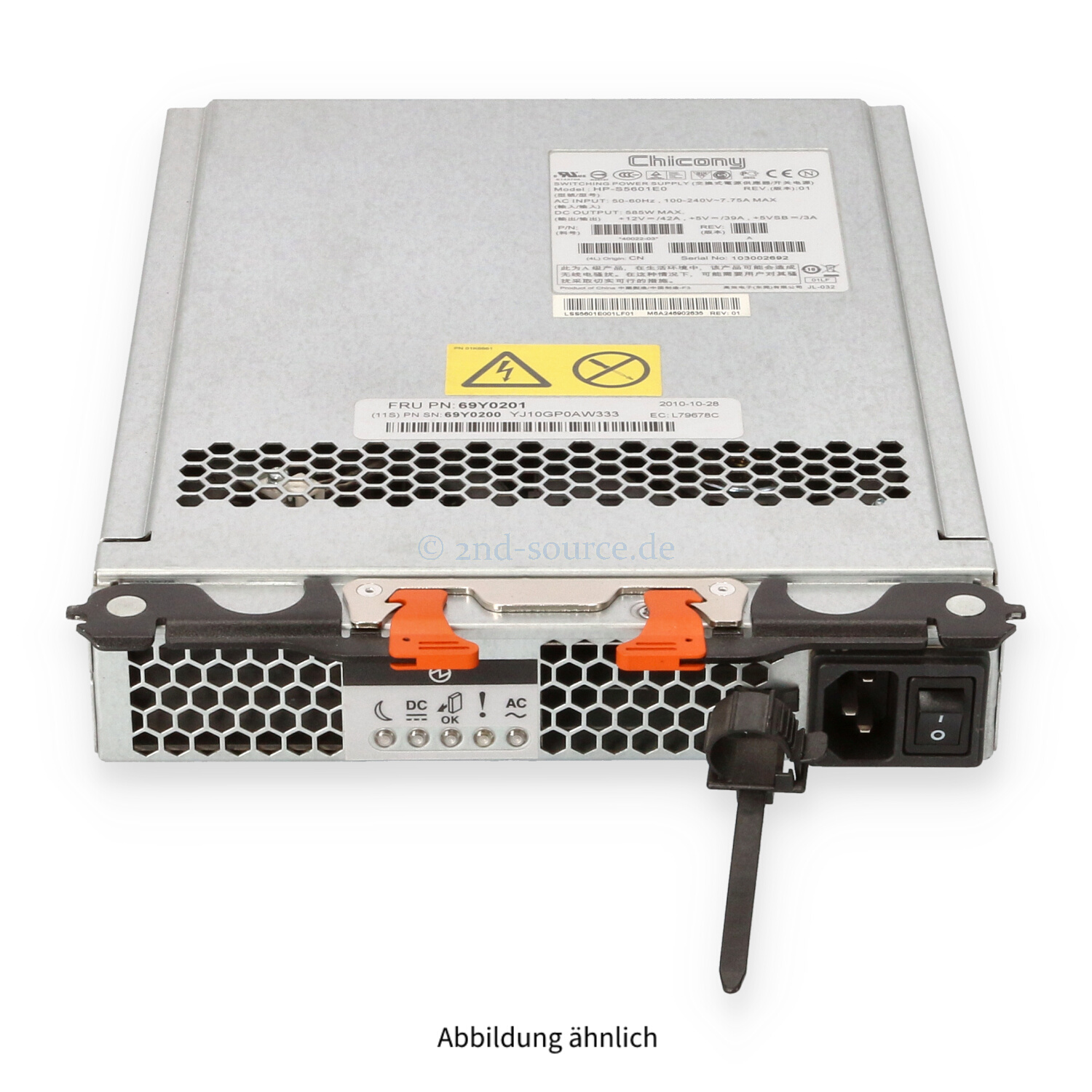 IBM Storage Power Supply 585W DS3500 Serie 69Y0201 00W1521 00W1519