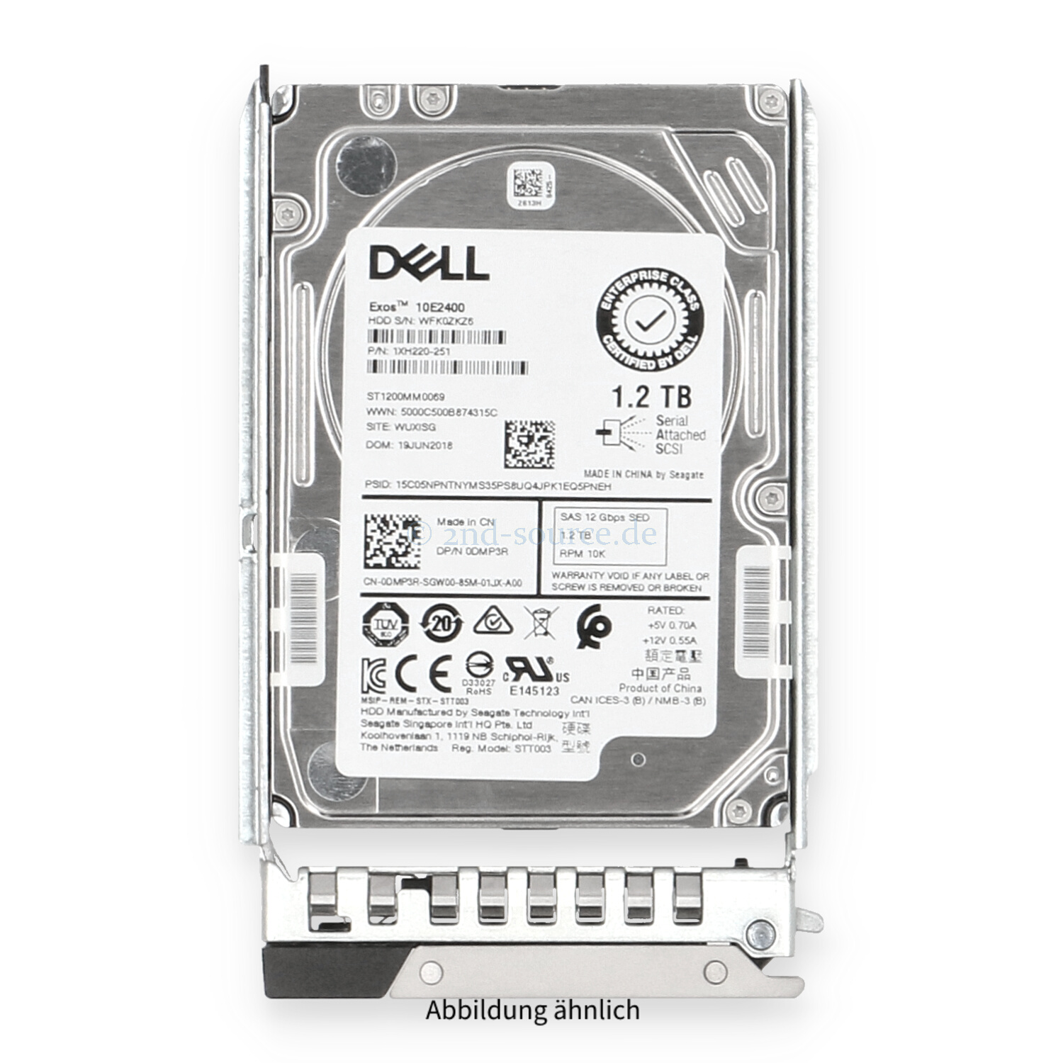 Dell 1.2TB 10K SAS 12G SFF HotPlug HDD DMP3R 0DMP3R