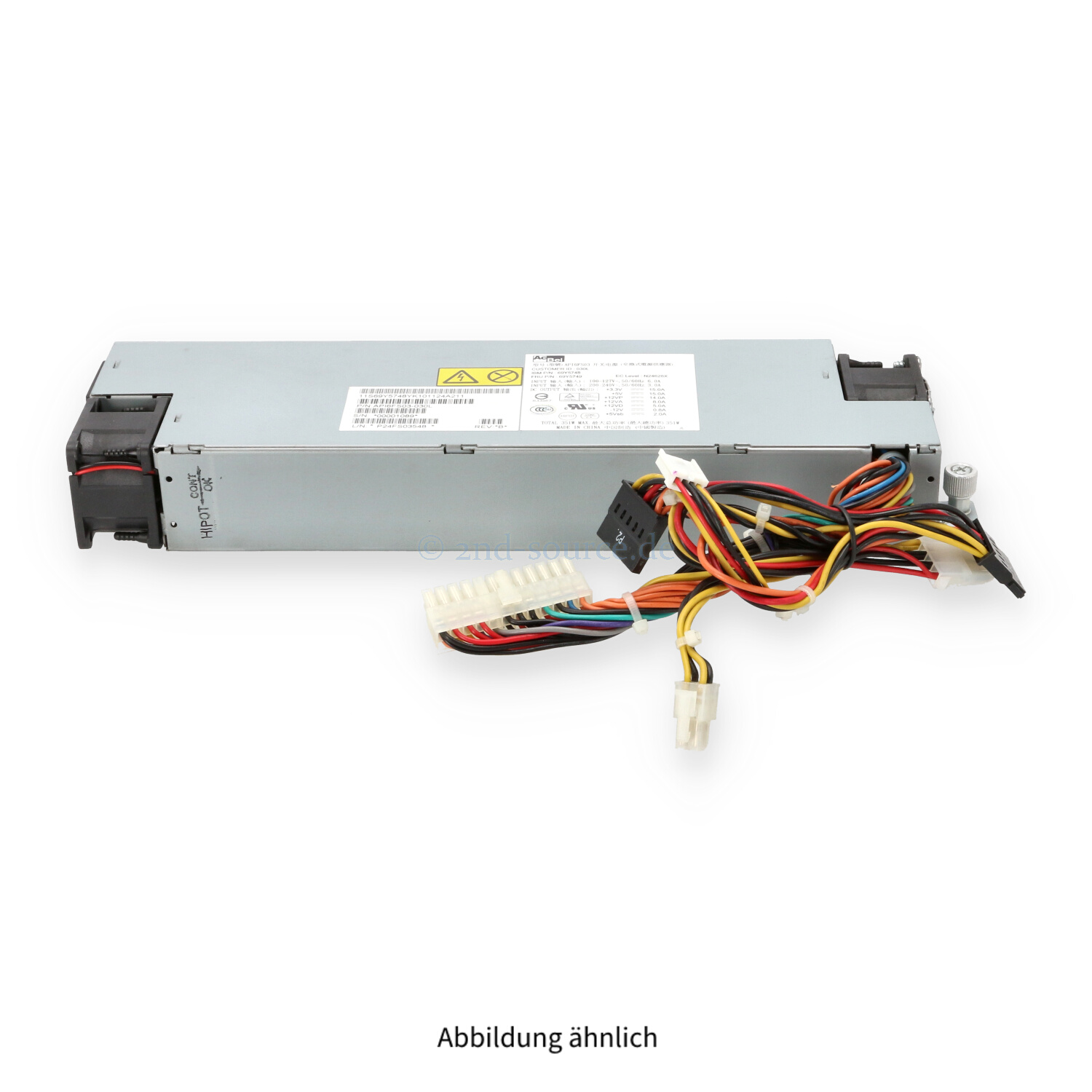 IBM AcBel 351W Power Supply 69Y5749 69Y5748 API6FS03-030L IBM AcBel 351W Power Supply 69Y5749 69Y5748 API6FS03-030L