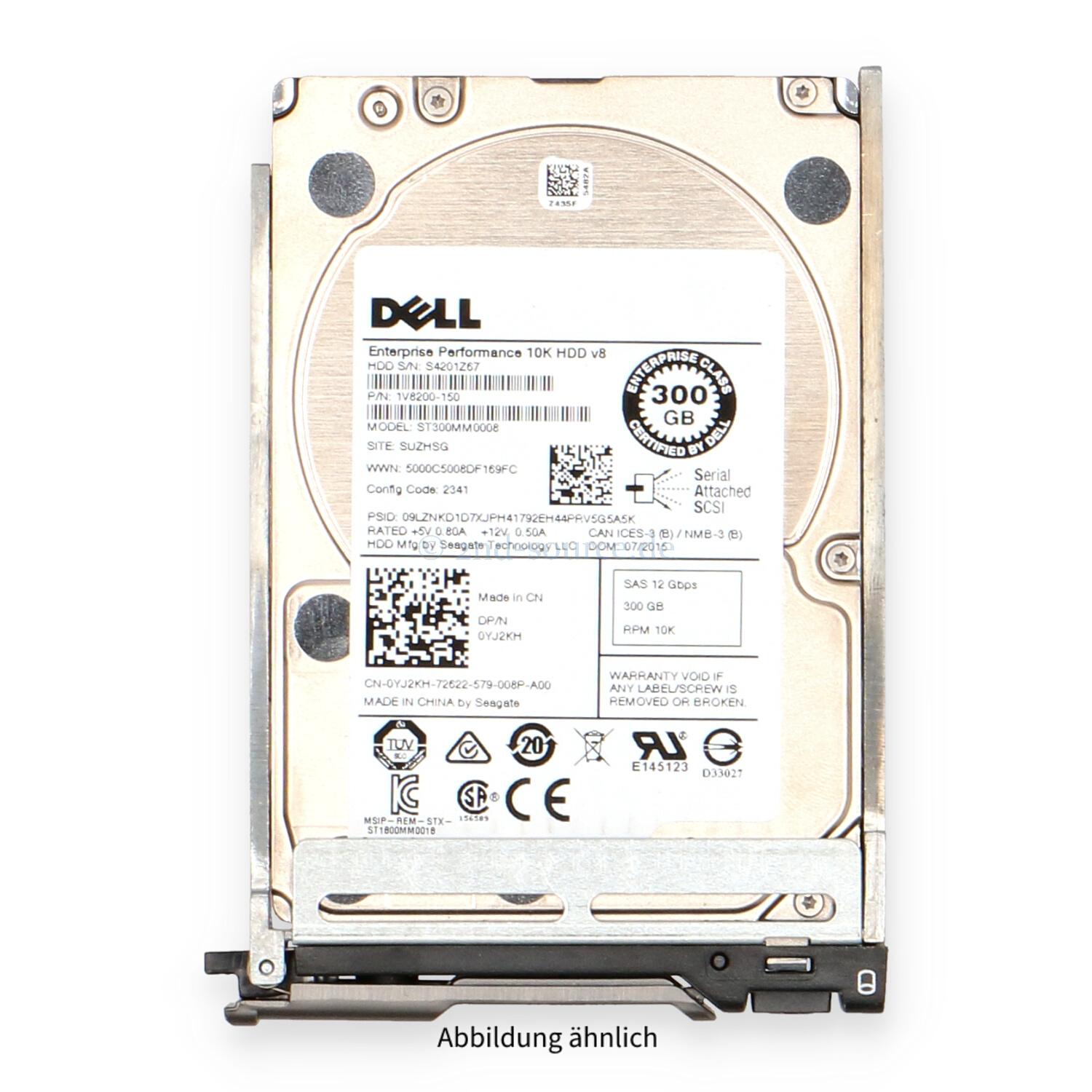 Dell 300GB 10k SAS 12G SFF HotPlug HDD YJ2KH 0YJ2KH