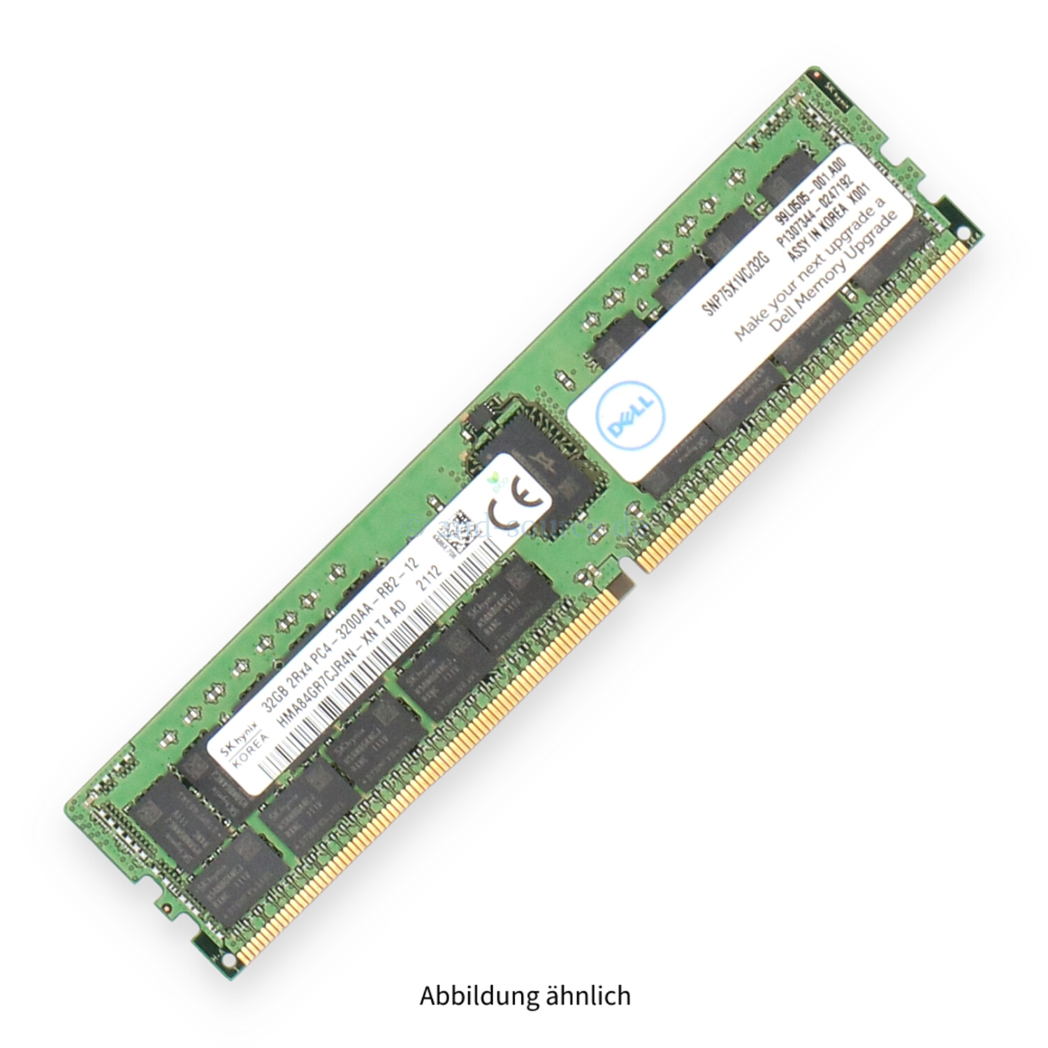 Dell 32GB PC4-25600AA-R DIMM Dual Rank x4 (DDR4-3200) Registered ECC AA799087 SNP75X1VC/32G