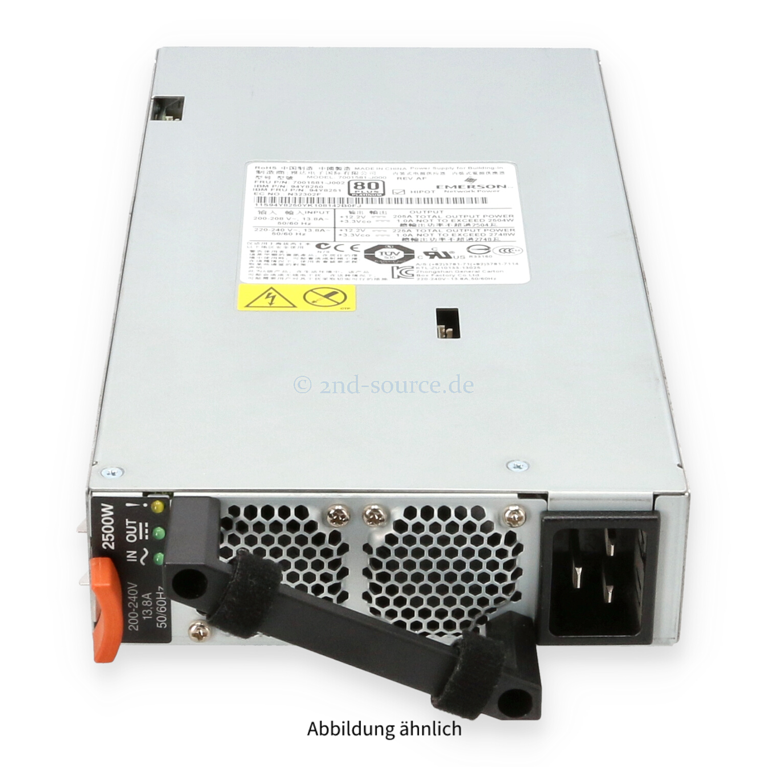 IBM 2500W Flex System HotPlug Power Supply 94Y8251 94Y8250 IBM 2500W Flex System HotPlug Power Supply 94Y8251 94Y8250
