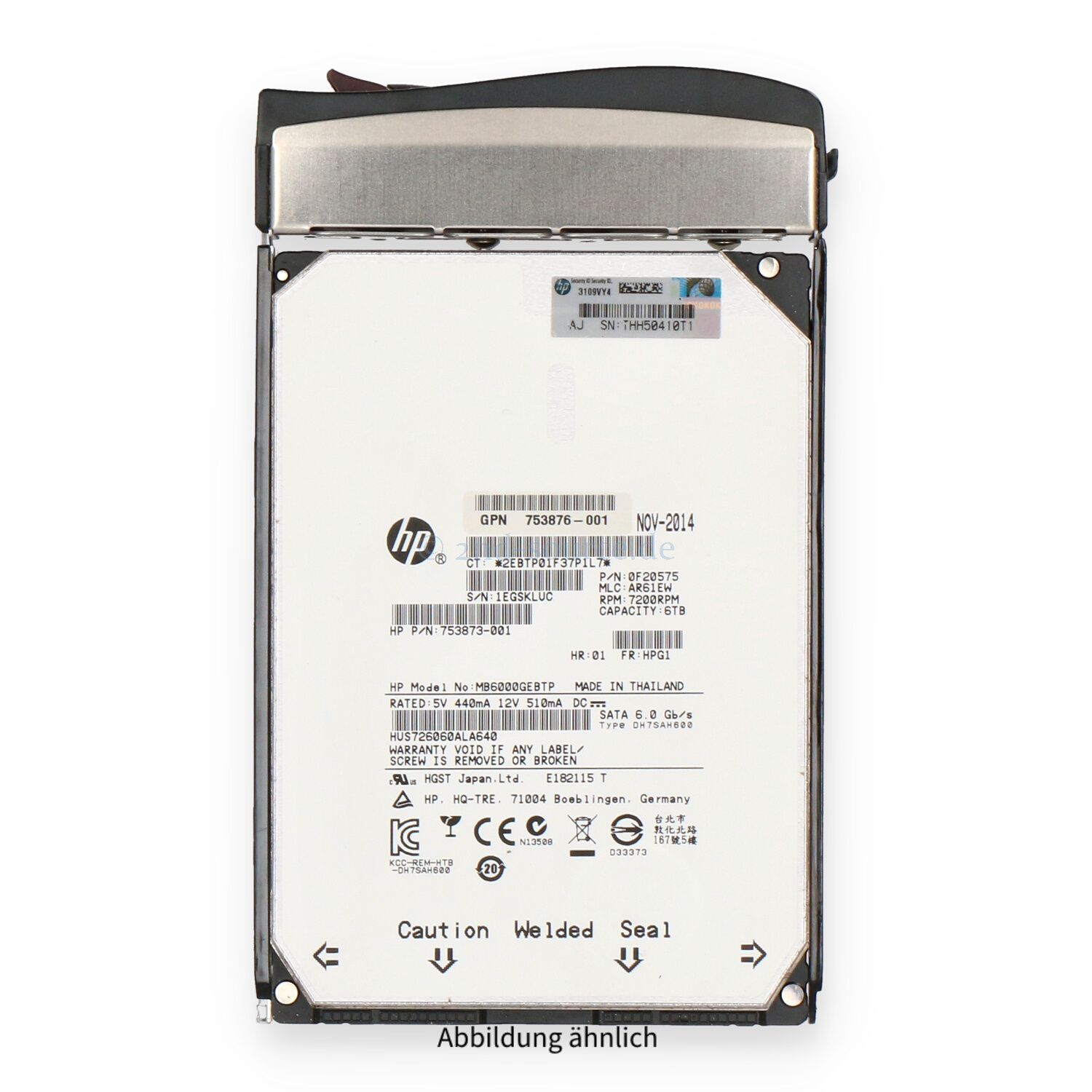 HGST 6TB 7.2k SATA 6G LFF HotPlug HDD kompatibel zu HDD-T6000-HUS726060ALA64 HGST 6TB 7.2k SATA 6G LFF HotPlug HDD kompatibel zu HDD-T6000-HUS726060ALA64