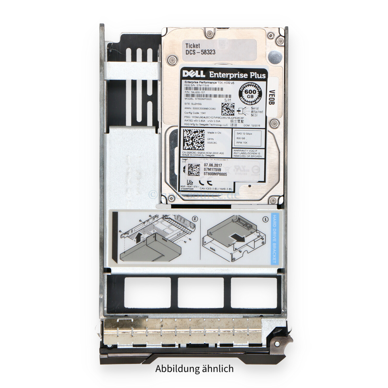 Dell 600GB 15k SAS 12G LFF HotPlug HDD Compellent G6C6C 0G6C6C