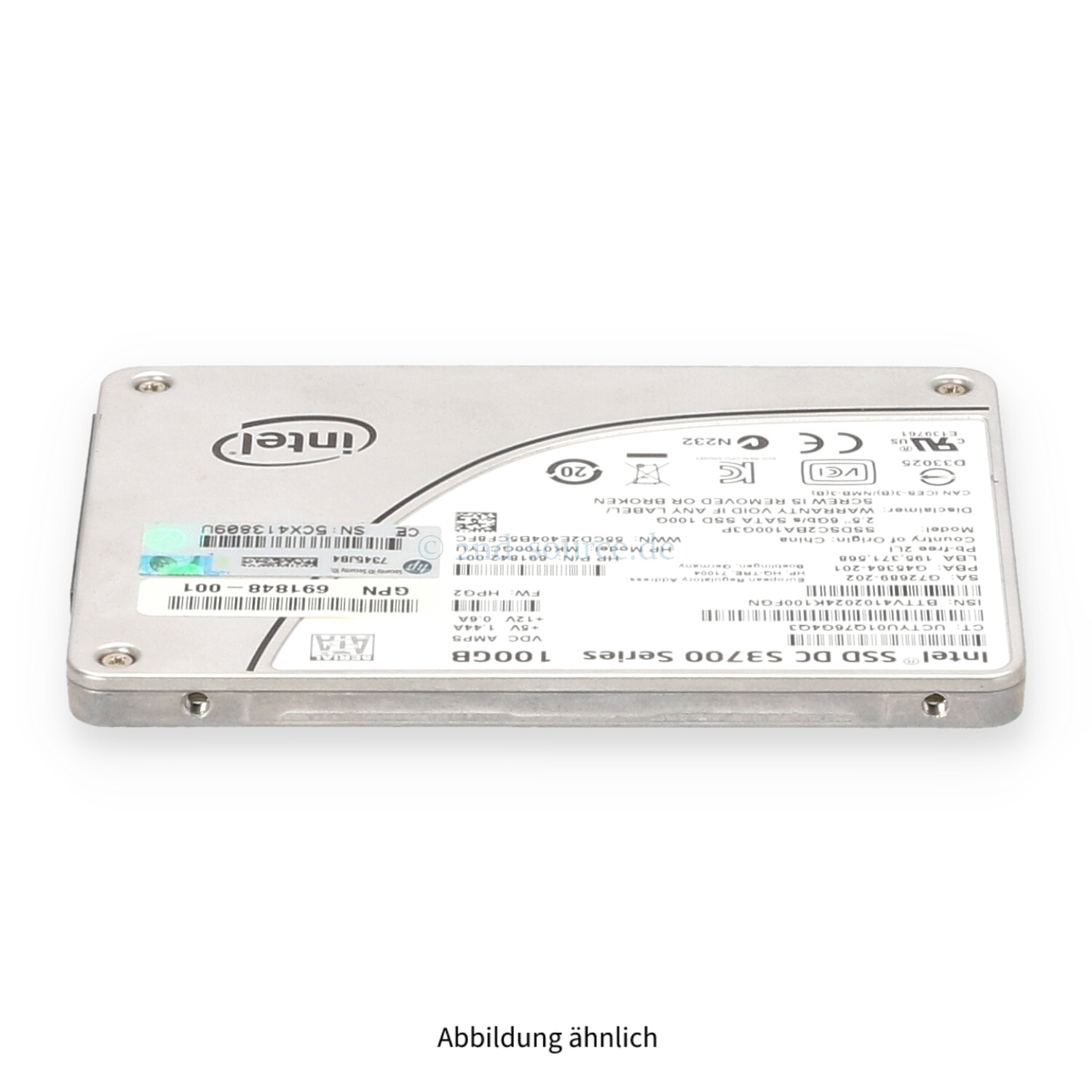 HPE 100GB SATA 6G SFF Mainstream Endurance SSD 692164-001