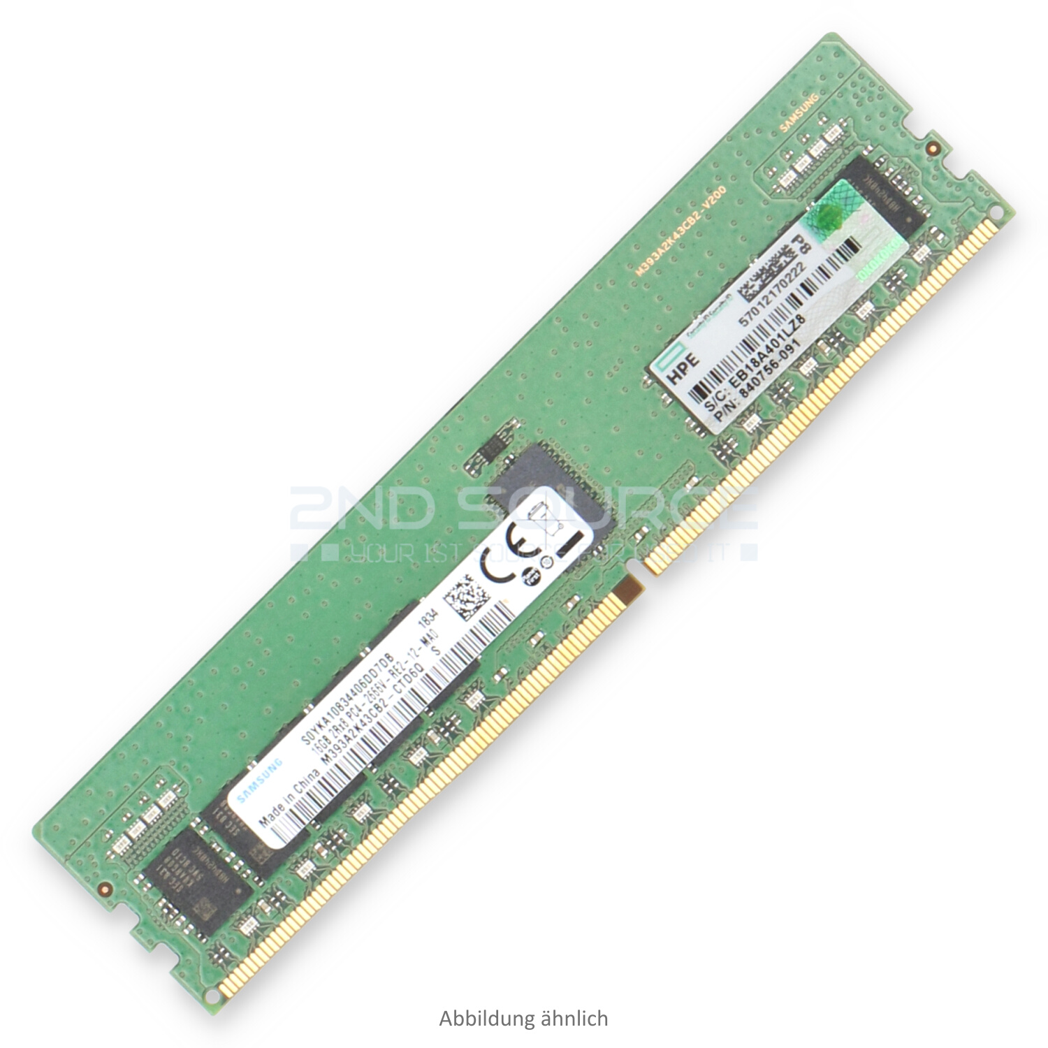 HPE 16GB PC4-21300V-R DIMM Dual Rank x8 (DDR4-2666) Registered ECC 835955-B21 868846-001 840756-091
