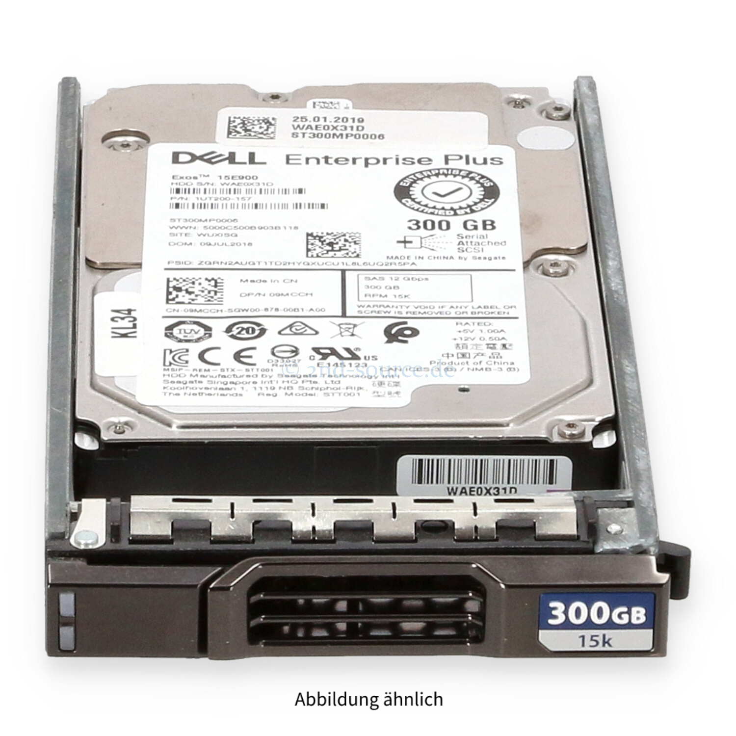 Dell 300GB 15k SAS 12G SFF HotPlug HDD Compellent 9MCCH 09MCCH
