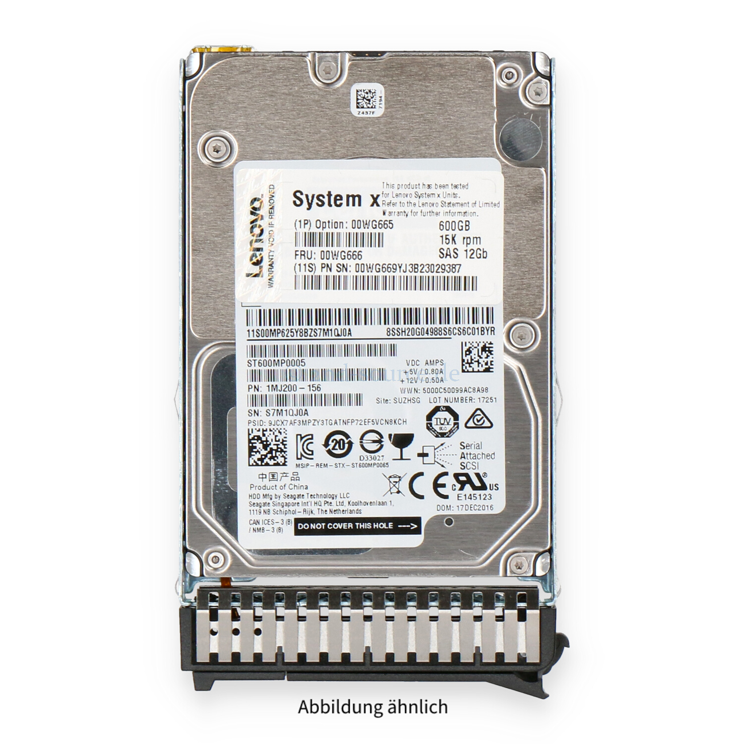 Lenovo 600GB 15k SAS 12G SFF HotPlug HDD 00WG665 00WG666 00WG669