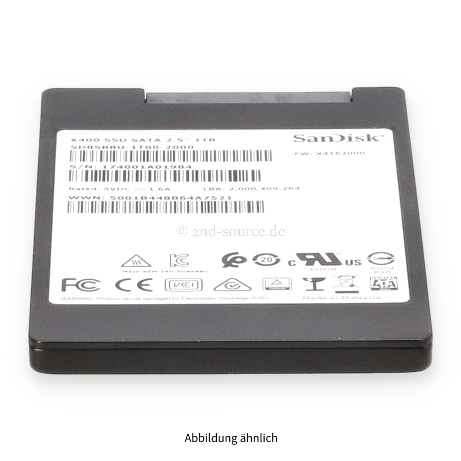 SanDisk X400 1TB SAS 6G SFF Read Intensive SSD SD8SB8U-1T00-2000