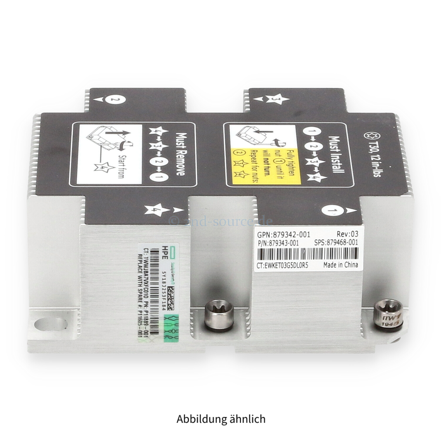 HPE Heatsink ML350 G10 879468-001 HPE Heatsink ML350 G10 879468-001