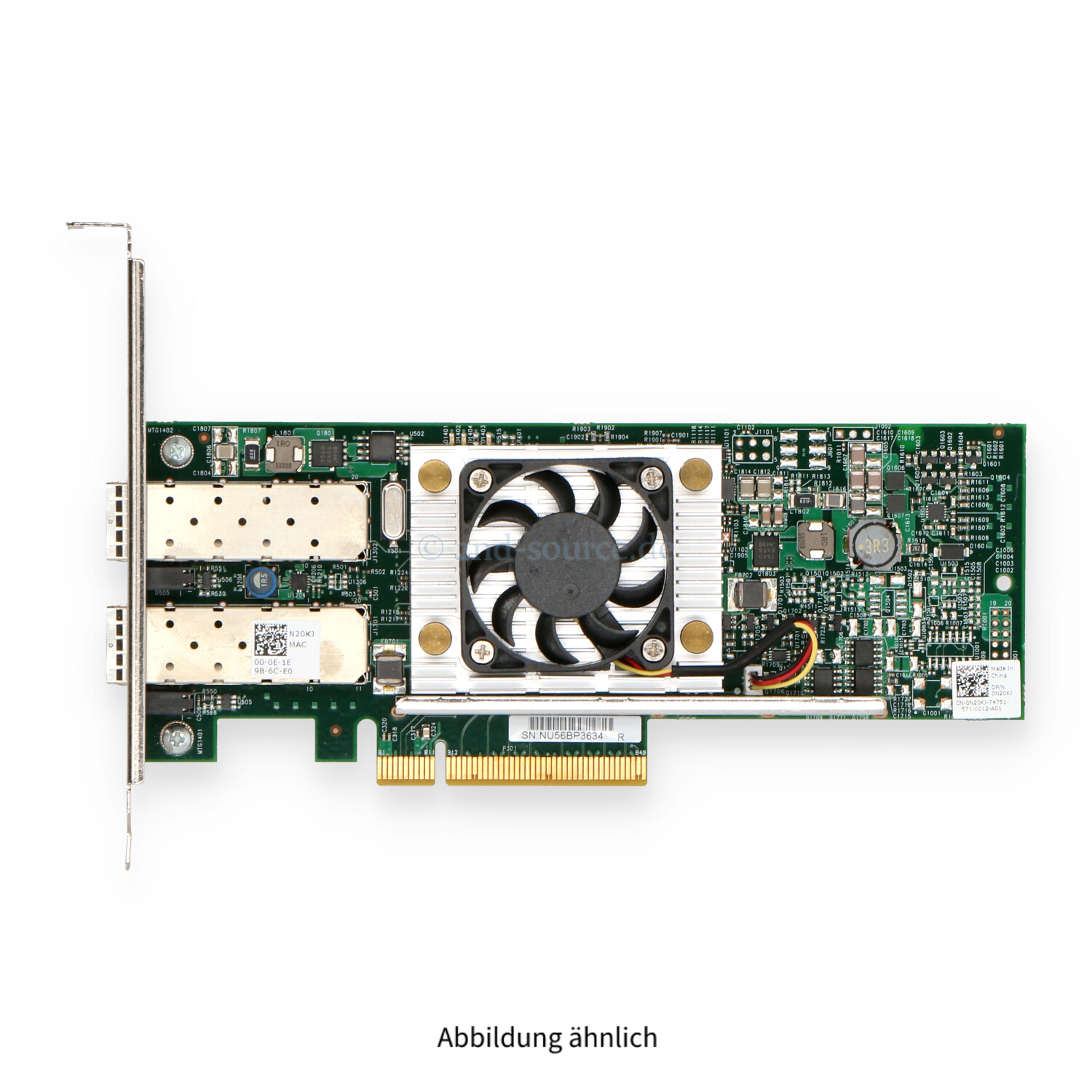 Dell QLogic 57810 2x10GBase SFP+ PCIe Server Ethernet Adapter High Profile N20KJ 0N20KJ