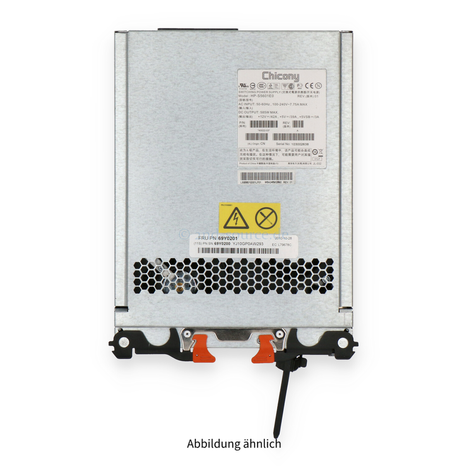 IBM Storage Power Supply 585W DS3500 Serie 69Y0201 00W1521 00W1519