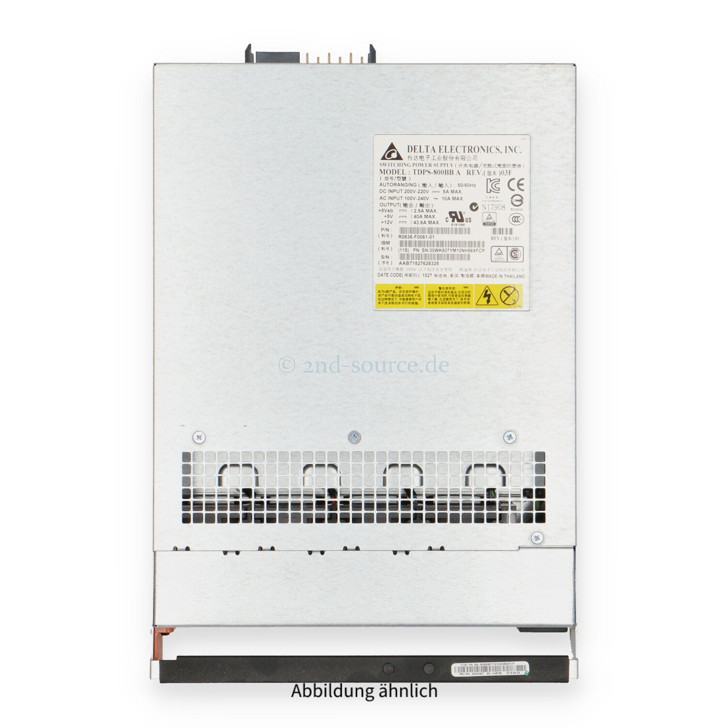 IBM 800W Power Supply V7000 G2 00WK807 IBM 800W Power Supply V7000 G2 00WK807