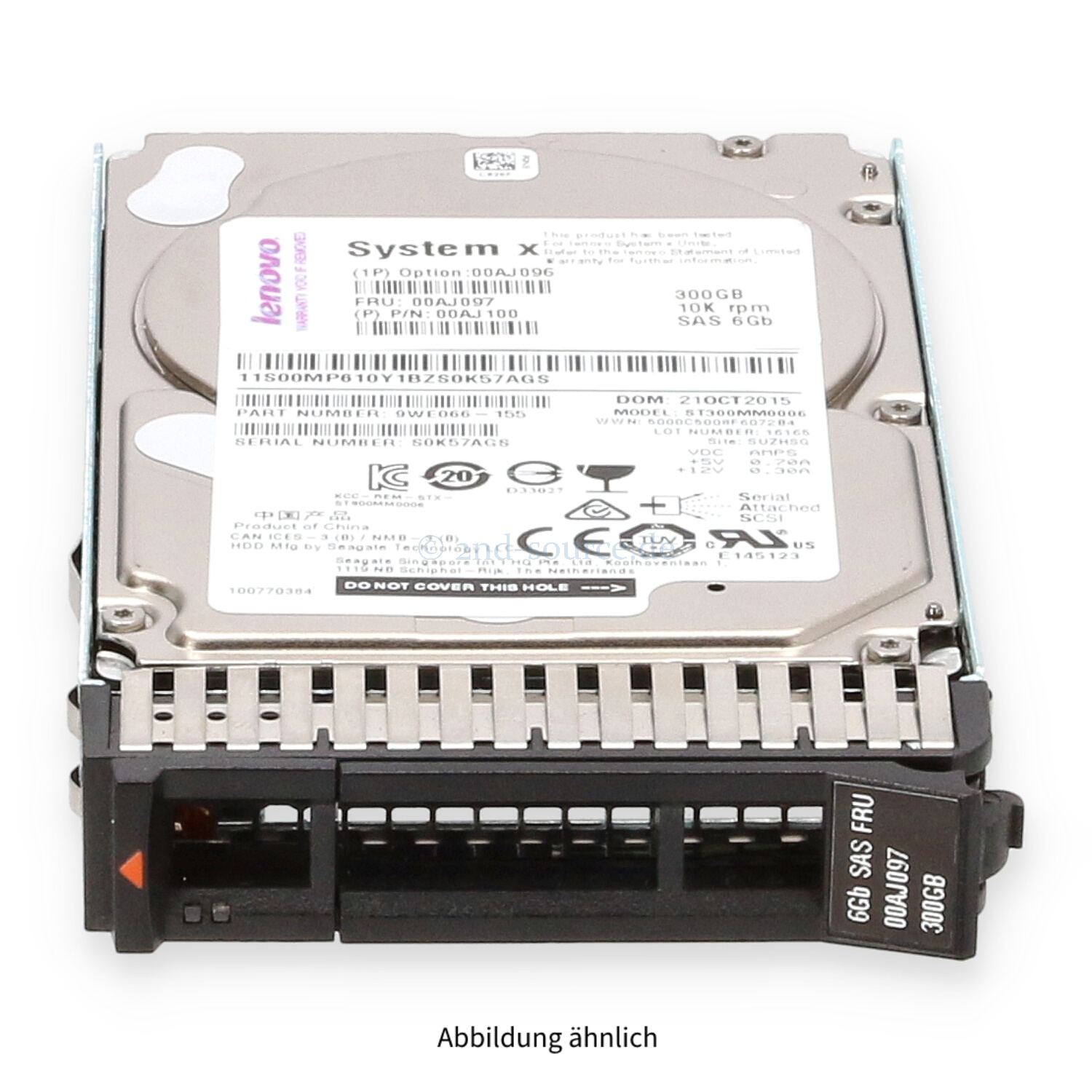 Lenovo 300GB 10k SAS 6G SFF HotPlug HDD 00AJ096 00AJ097 00AJ100