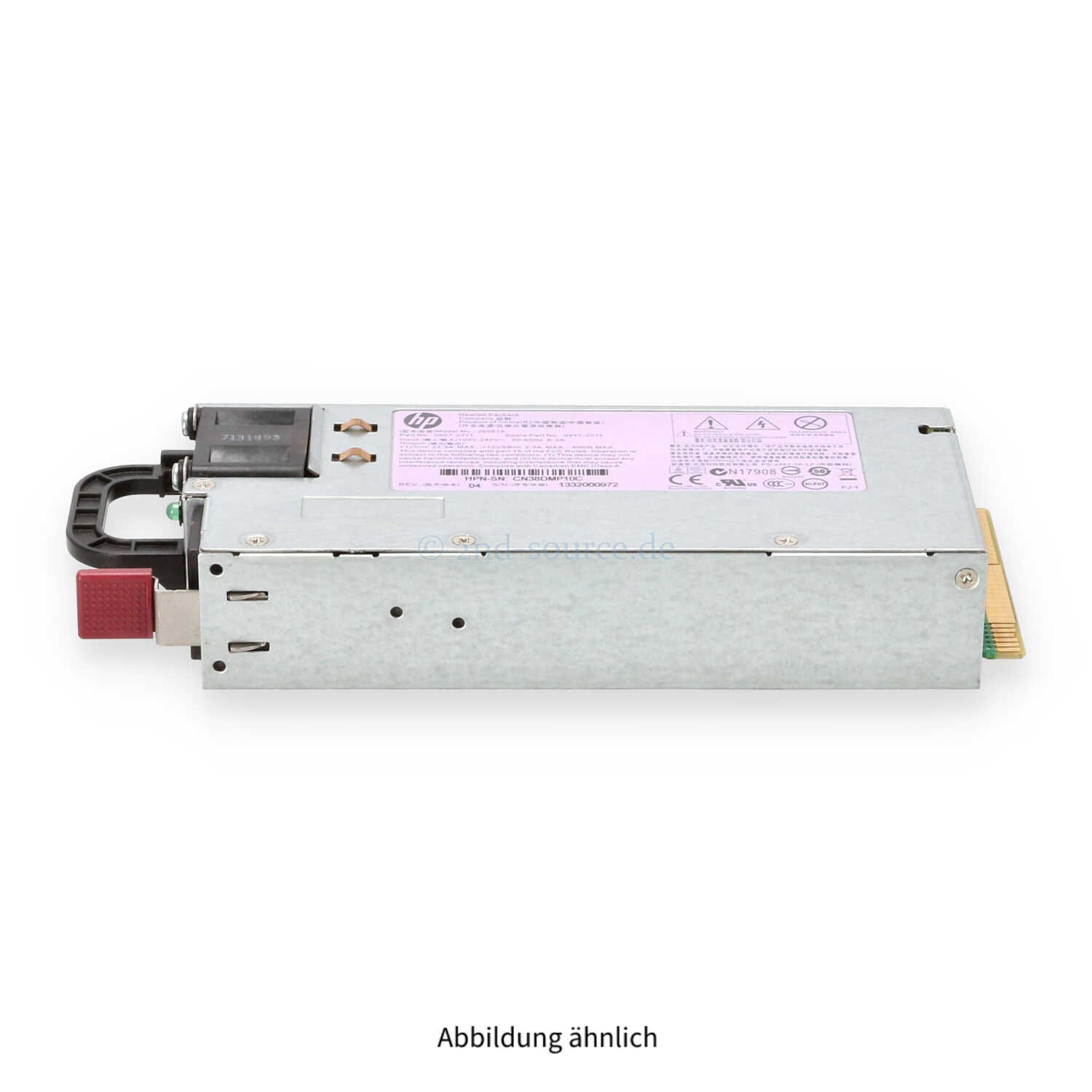 HPE X311 400W HotPlug Power Supply ProCurve 3800 J9581A J9581-61001
