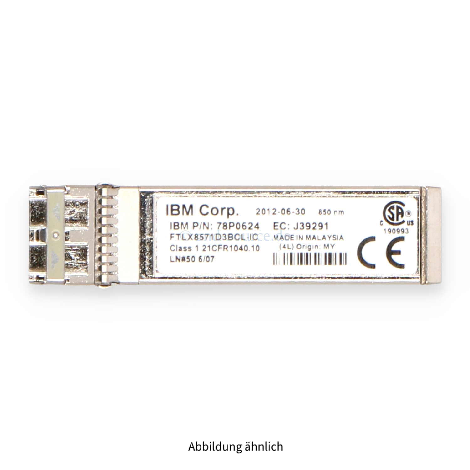 Lenovo 10GB Shortwave SFP+ Transceiver Module 49Y8578 78P0624