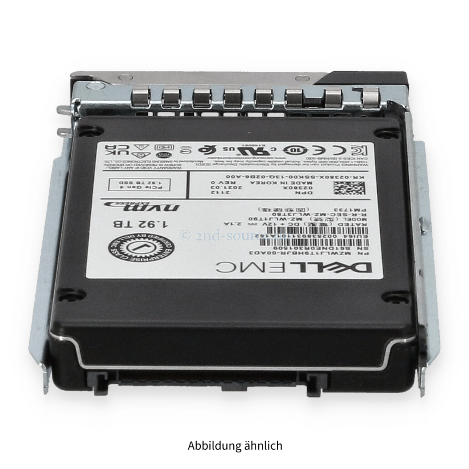 Dell 1.92TB NVMe PCIe x4 U.2 SFF HotPlug SSD 2380X 02380X