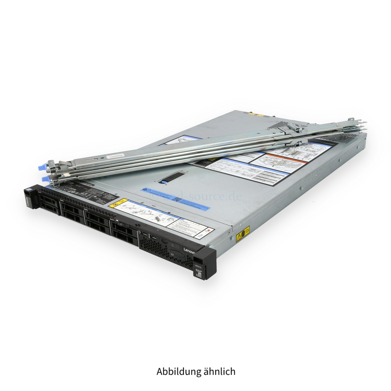 Lenovo SR570 8x SFF 2P Silver 4210 2.20GHz 10C 128GB 730-8i 2x 1.2TB 10k SAS 12G 2x RJ-45 10GbE 2x 550W Rackkit