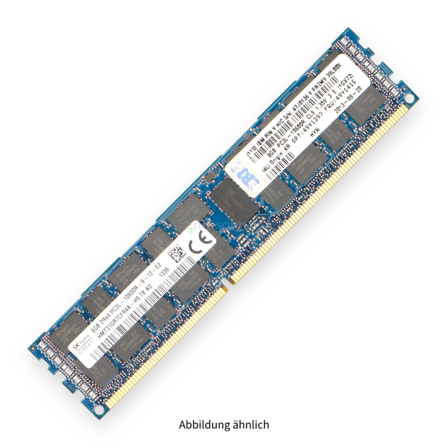 IBM 8GB PC3L-10600R DIMM Dual Rank x4 (DDR3-1333) Registered ECC 49Y1397 47J0136 49Y1415