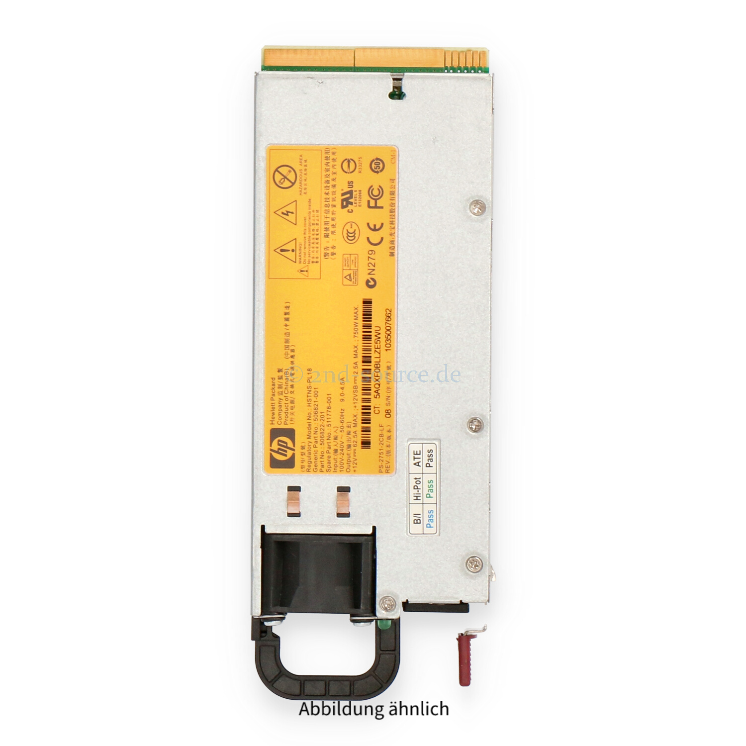 HPE 750W HotPlug Power Supply 512327-B21 511778-001