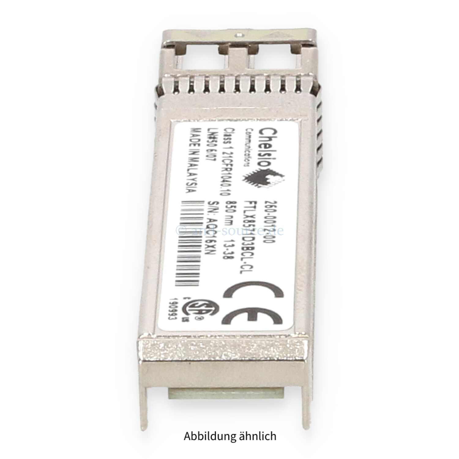 Chelsio 10GB Shortwave FC SFP+ Transceiver Module FTLX8571D3BCL-CL Chelsio 10GB Shortwave FC SFP+ Transceiver Module FTLX8571D3BCL-CL