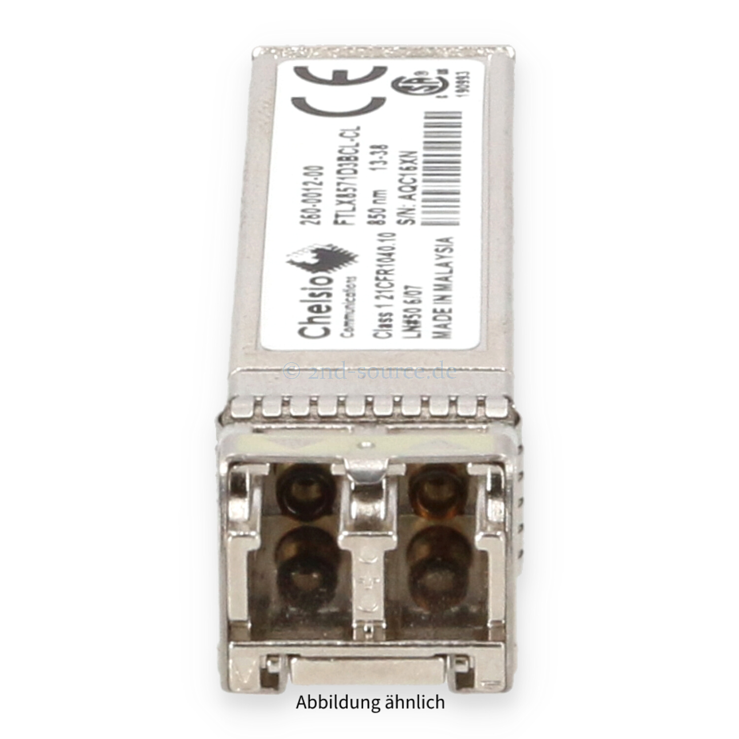 Chelsio 10GB Shortwave FC SFP+ Transceiver Module FTLX8571D3BCL-CL Chelsio 10GB Shortwave FC SFP+ Transceiver Module FTLX8571D3BCL-CL